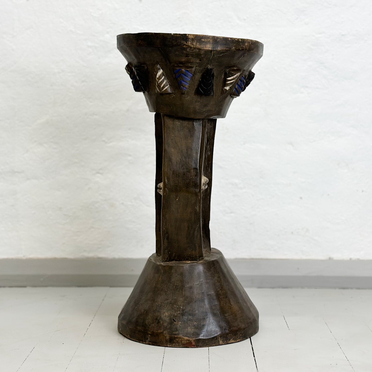 Vintage Baule Stool with Face - Ivory Coast