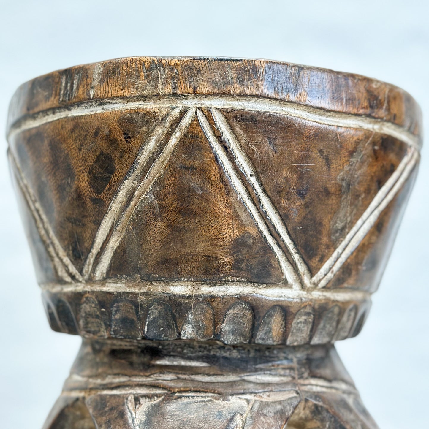 Vintage Baule Stool with Hollow - Ivory Coast