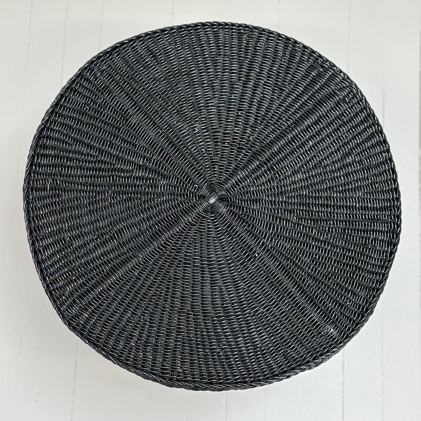 Black Malawi Cane Side Table