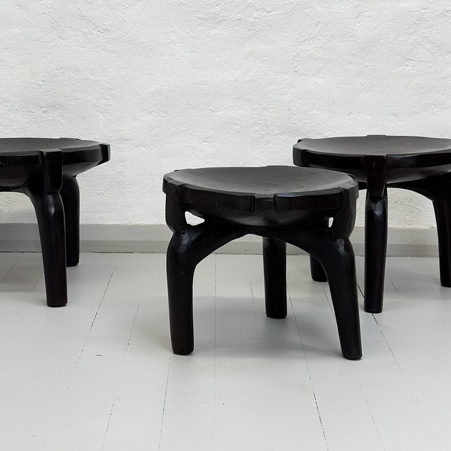 Carved Timber Hehe Stool - Tanzania