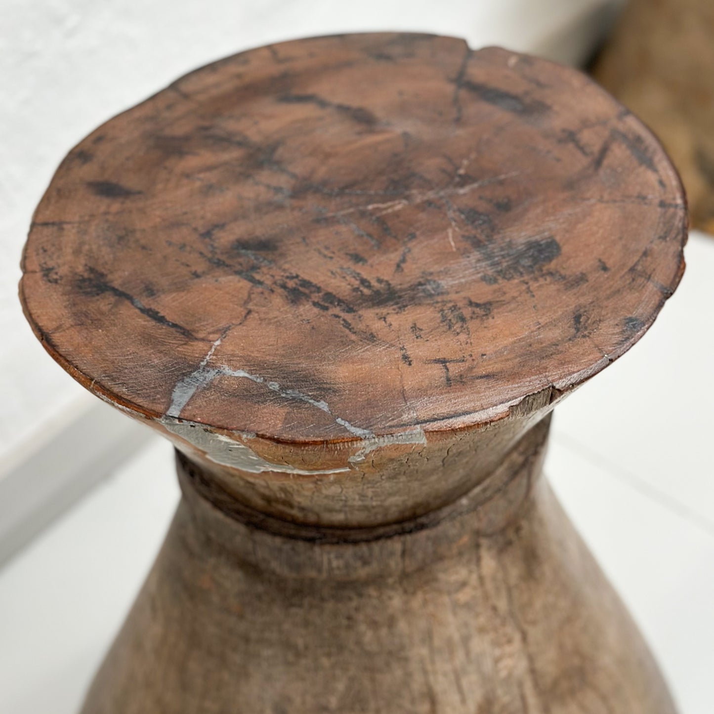 Simple Tonga Mortar Stool - Zambia