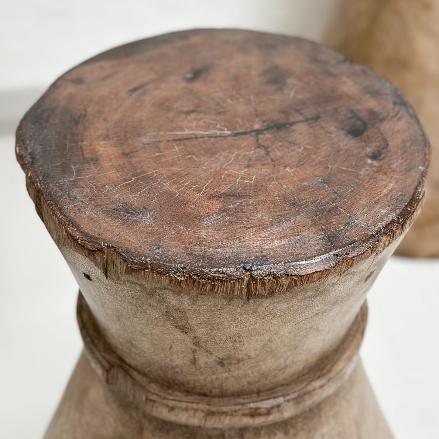 Simple Tonga Mortar Stool - Zambia