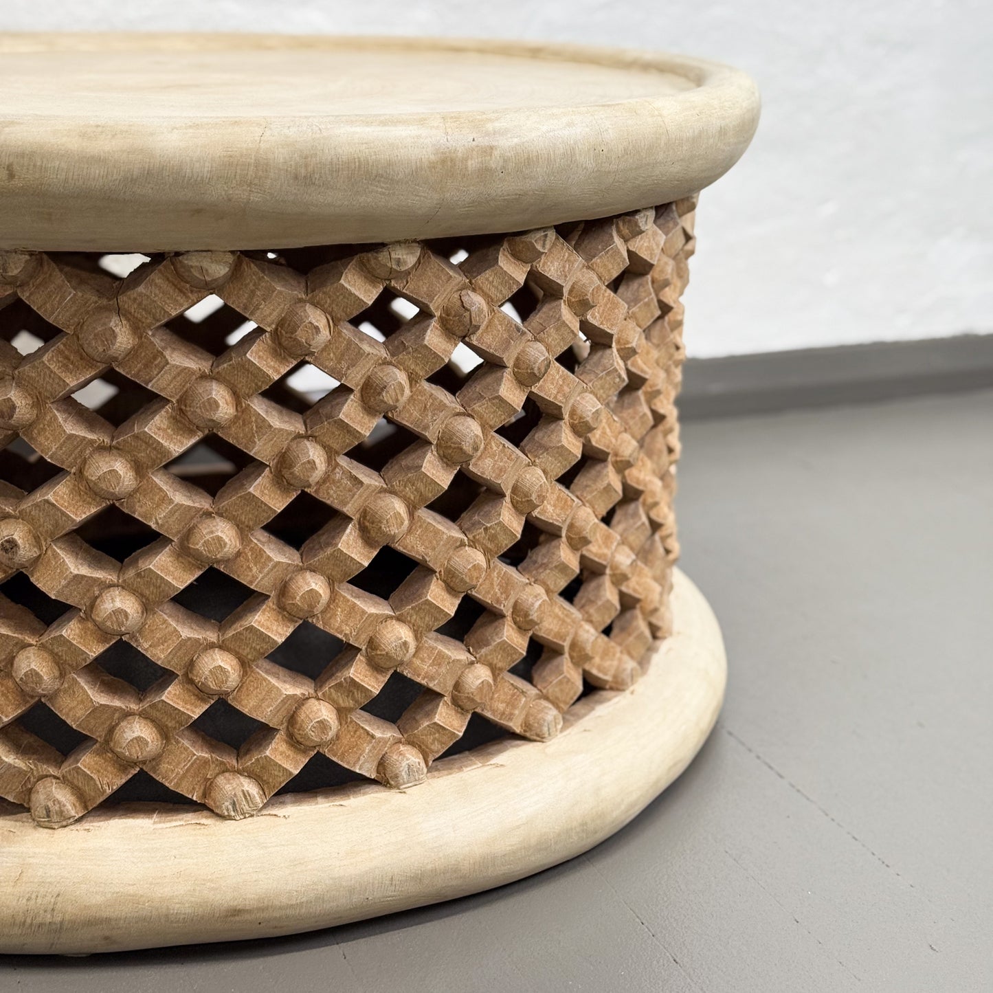 Tray Top Natural Bamileke Stool - Cameroon