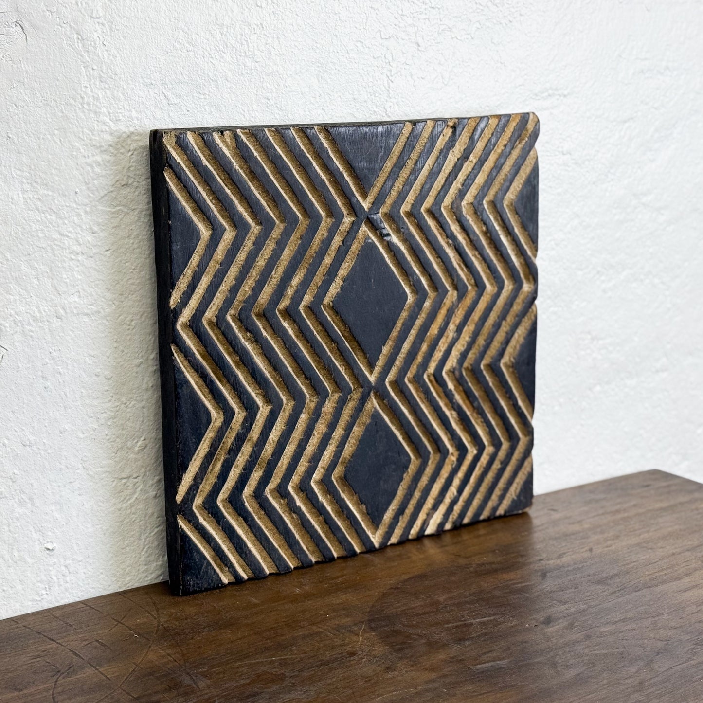 Carved Square Shield I - Cameroon