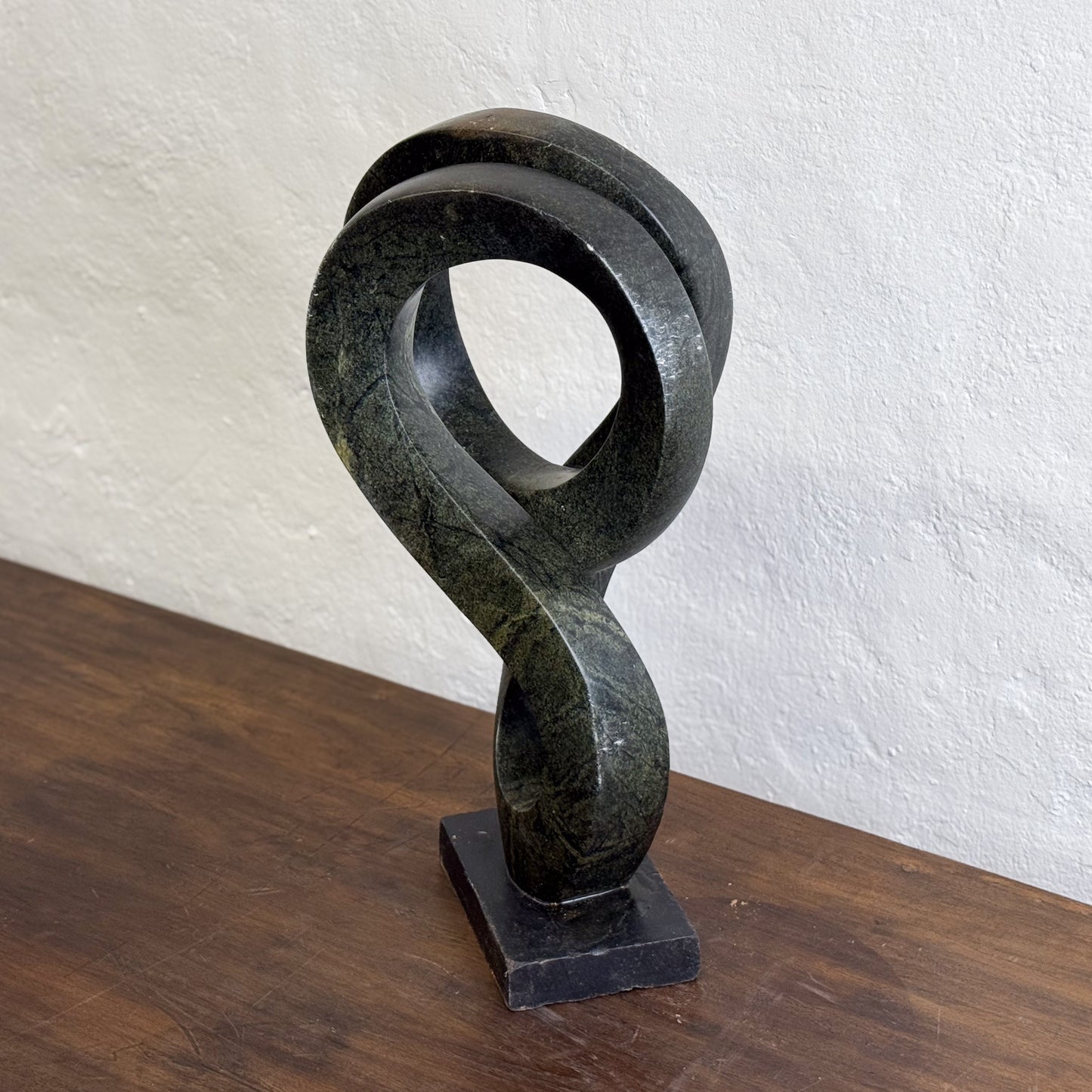 Infinity Serpentine Stone Sculpture - Zimbabwe