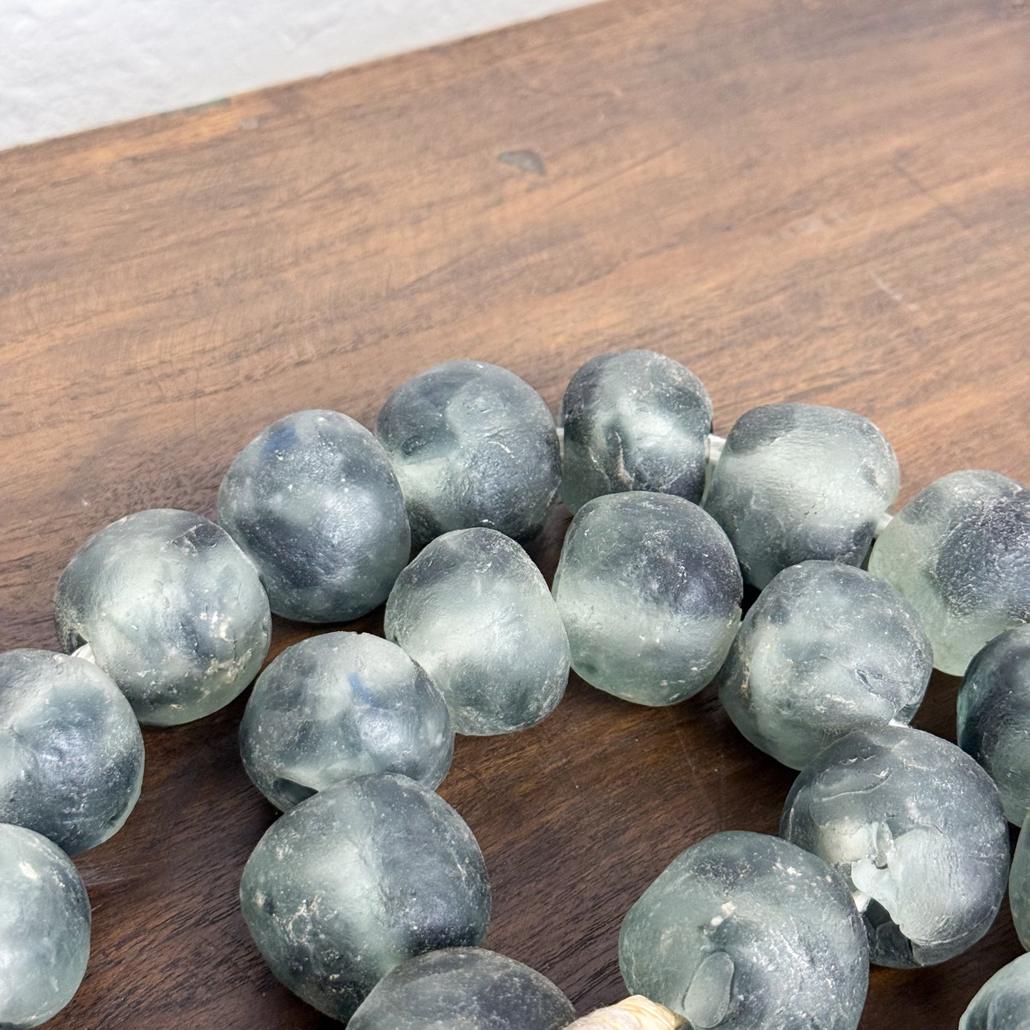 Grey Glass Beads - Ghana