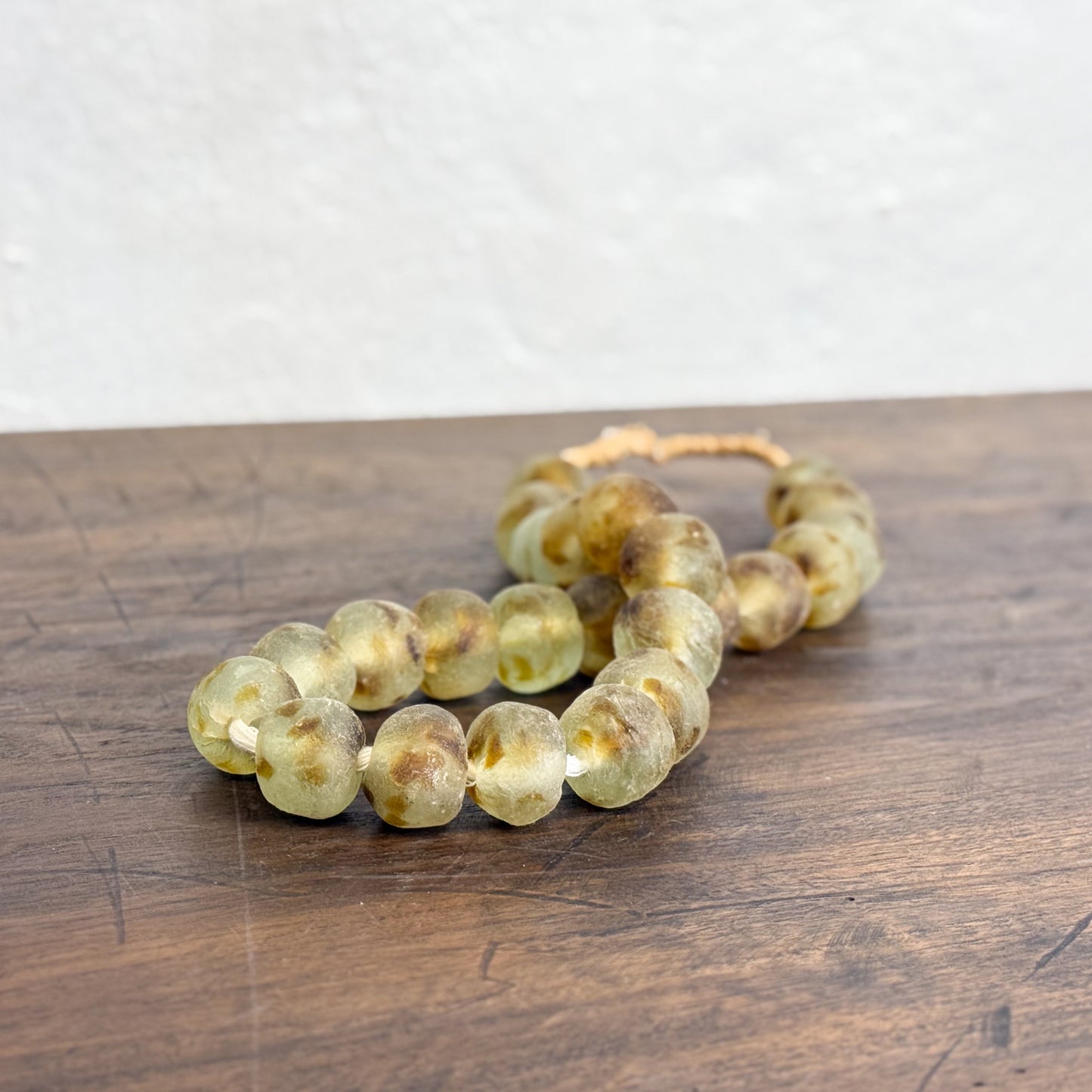 Mottled Brown Glass Beads - Ghana