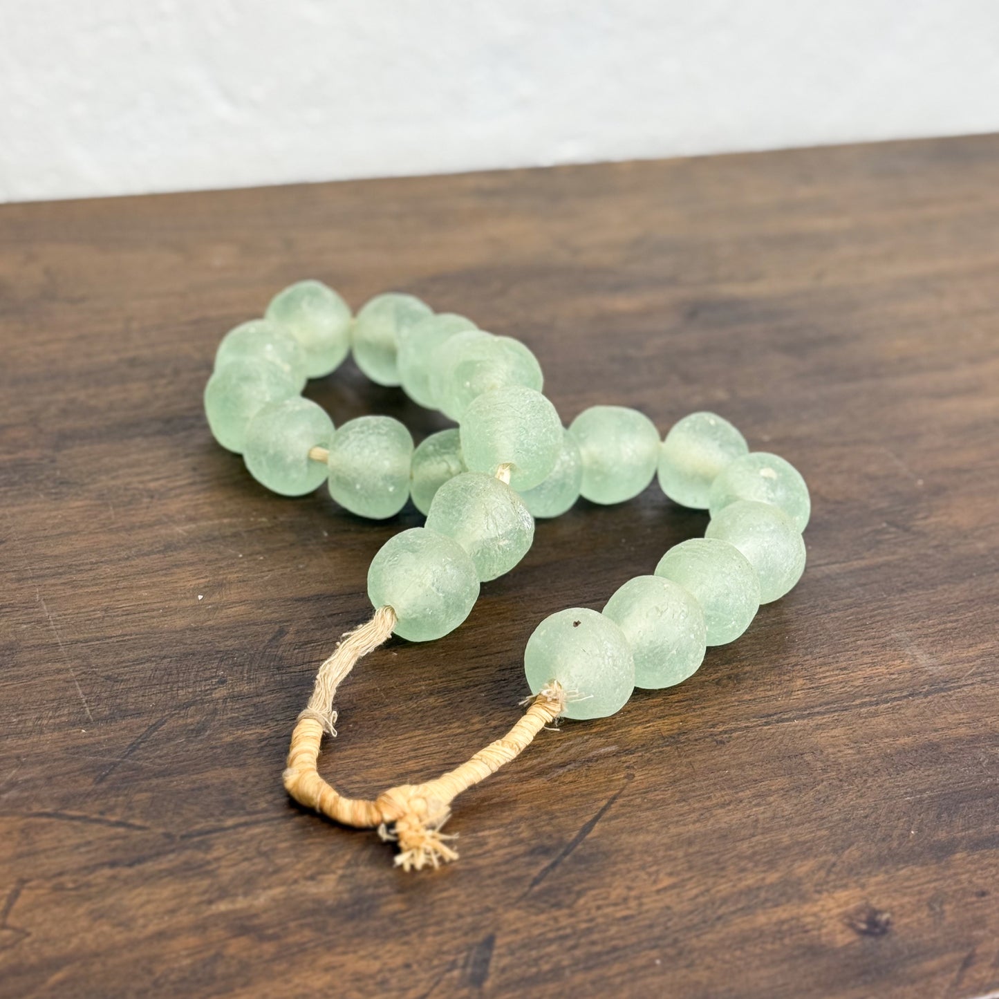 Mint Green Glass Beads - Ghana
