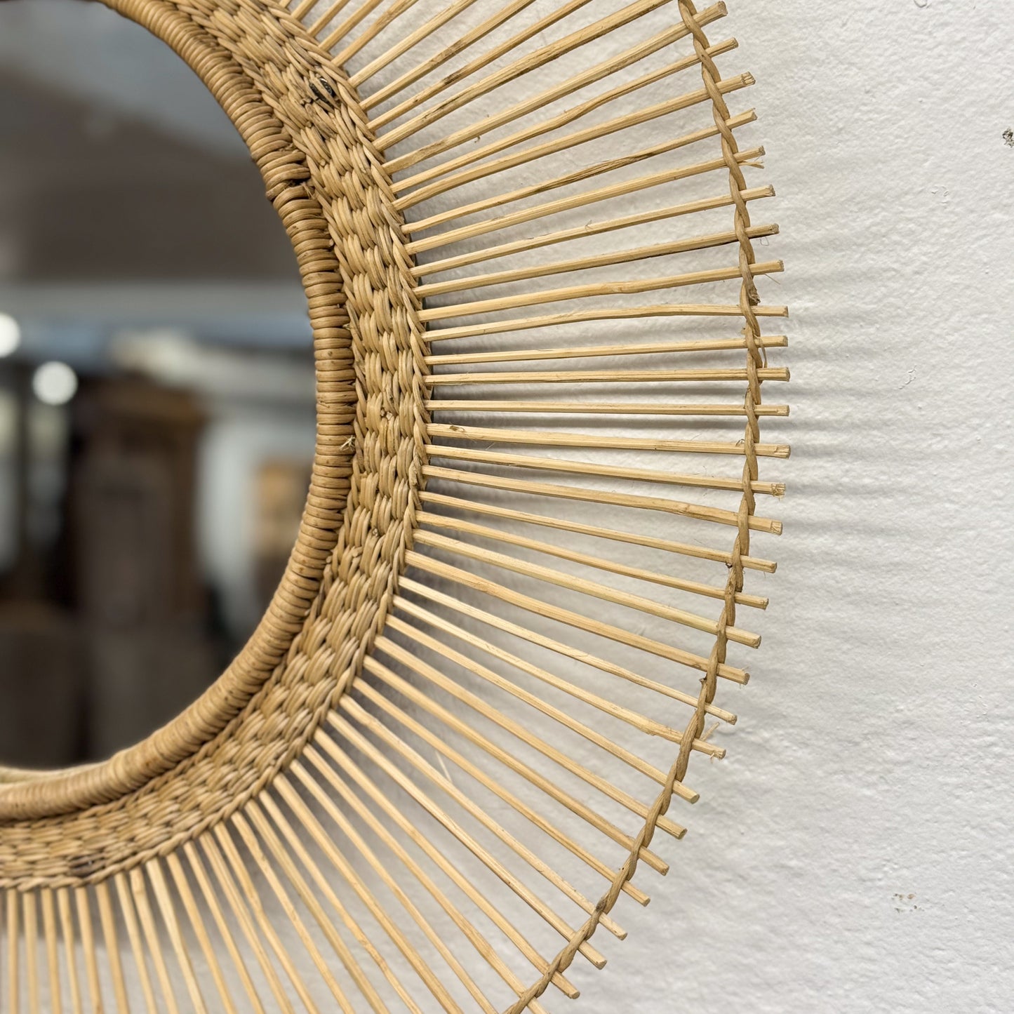 Round Cane Mirror - Malawi