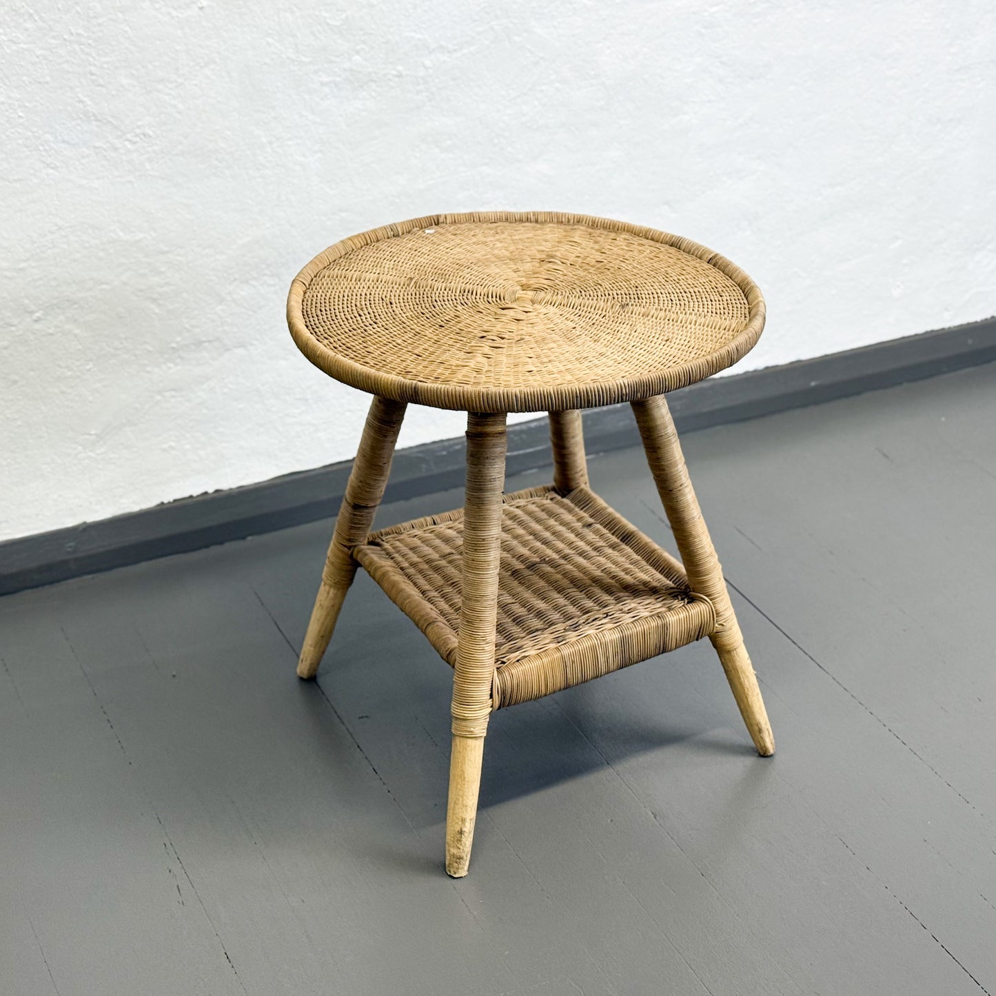 Round Cane Side Table - Malawi
