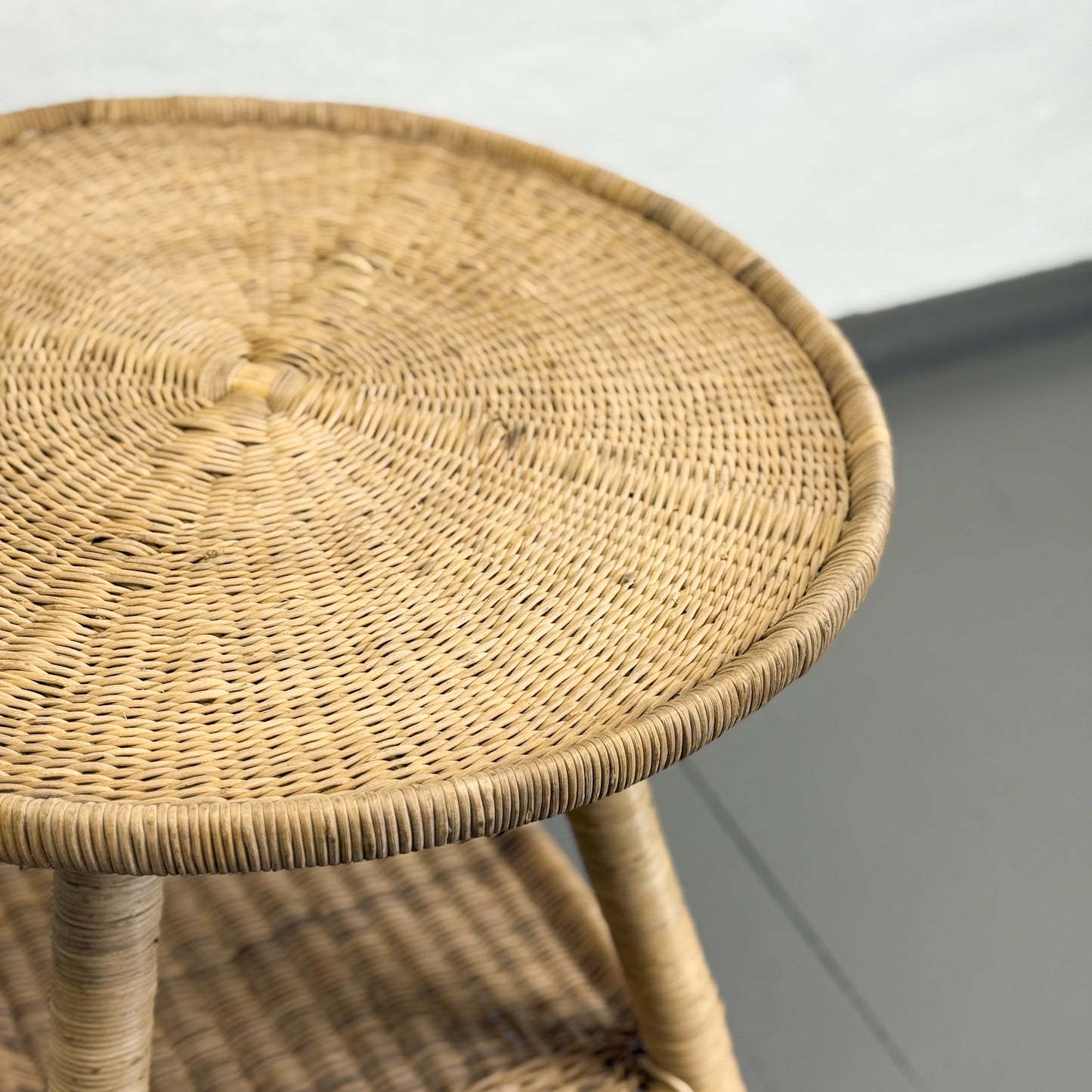 Round Cane Side Table - Malawi