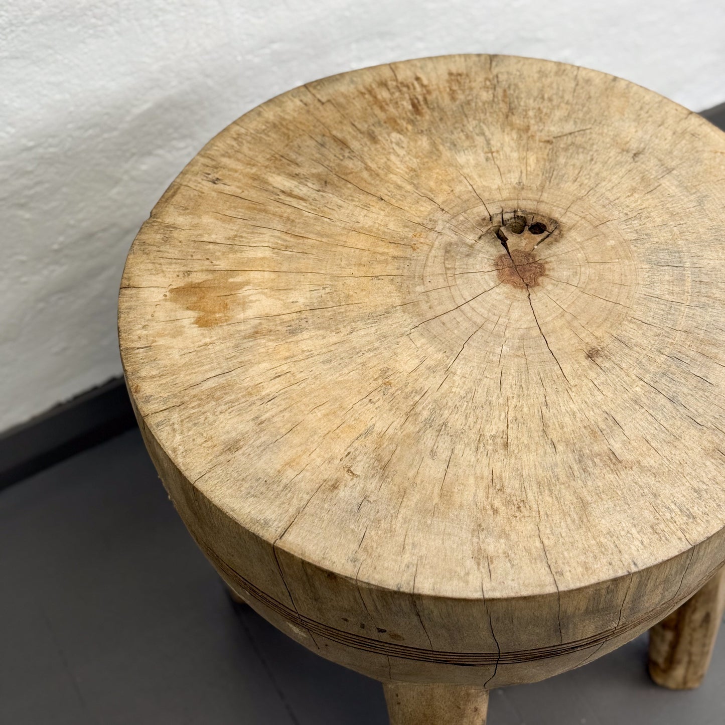 Round Timber Side Table - Cameroon