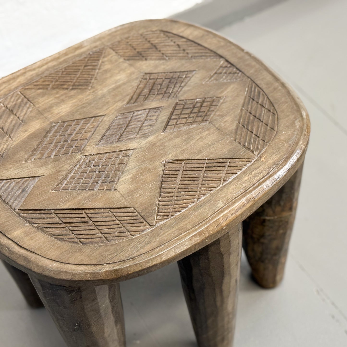 Carved Nupe Stool - Nigeria