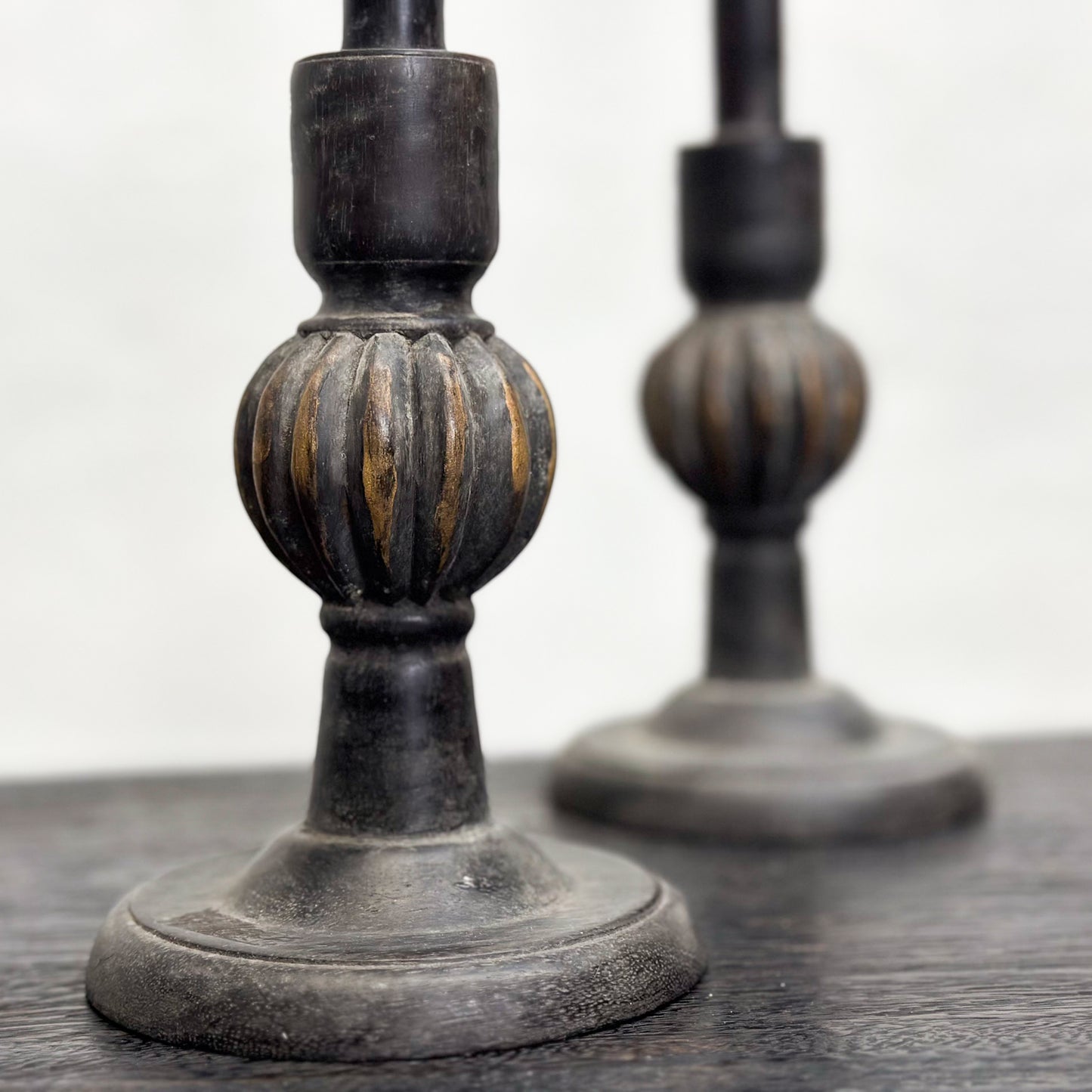 -Black-Gold-Carved-Timber-Candle-Stick