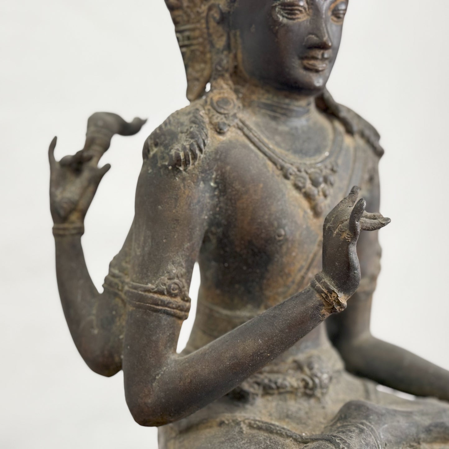 Sitting Bronze Shiva on Base