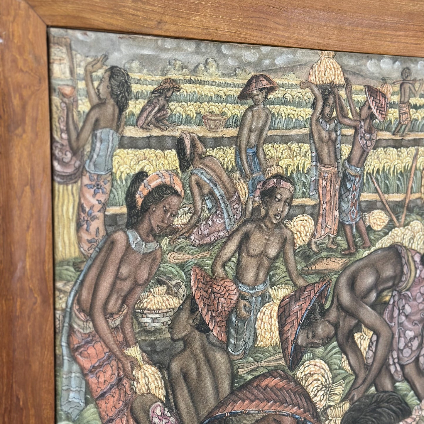 Balinese Life Stretched Canvas Painting