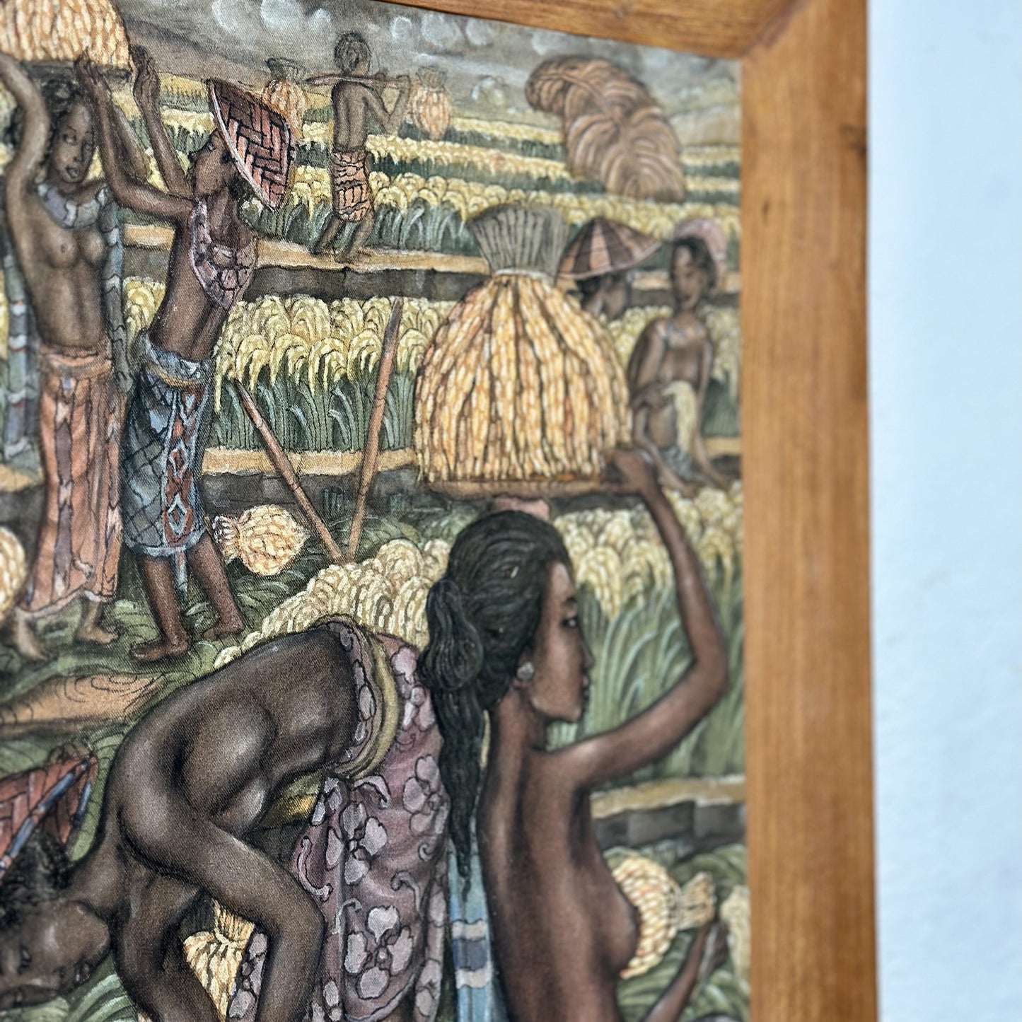 Balinese Life Stretched Canvas Painting