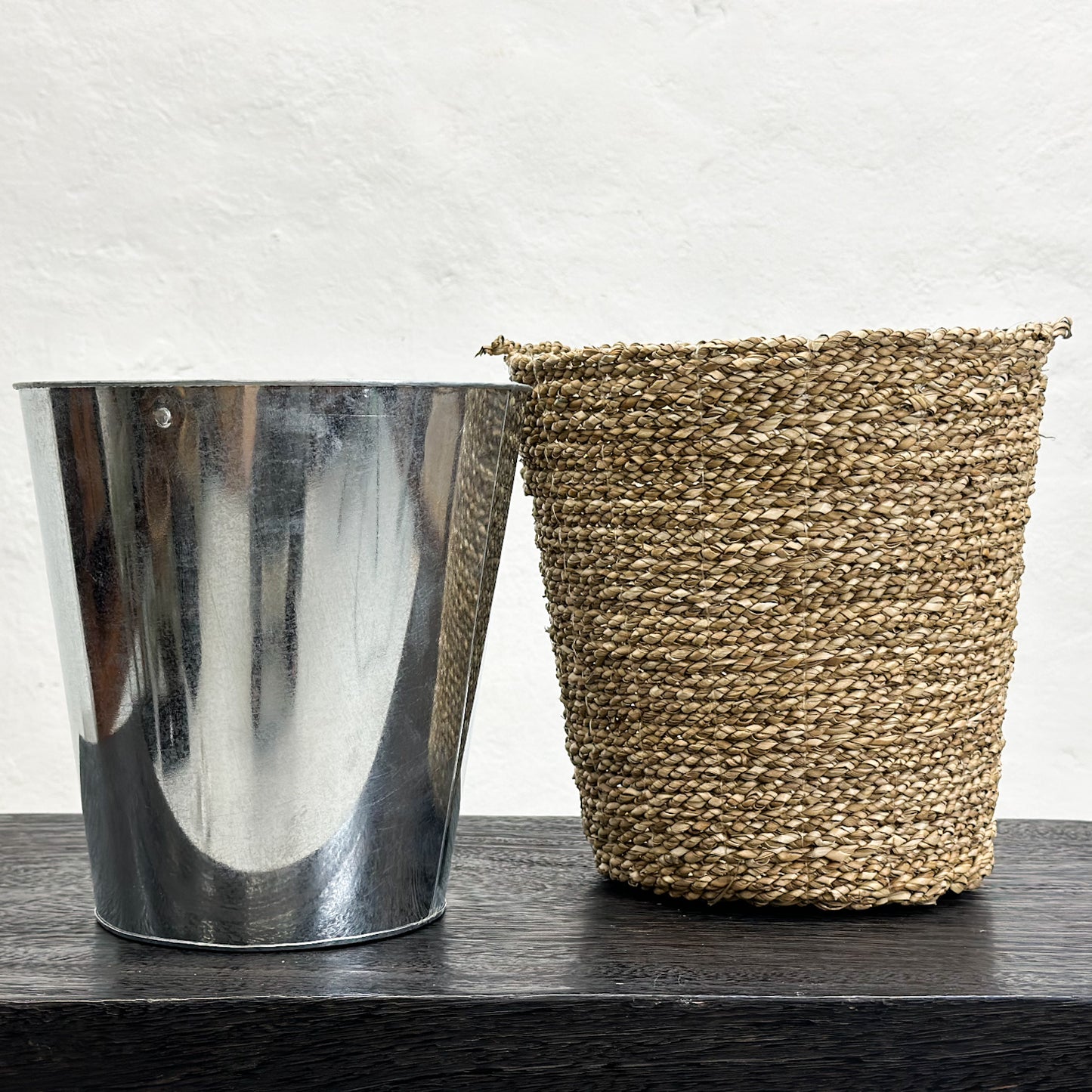 Round Tapered Seagrass Bin Basket with Insert