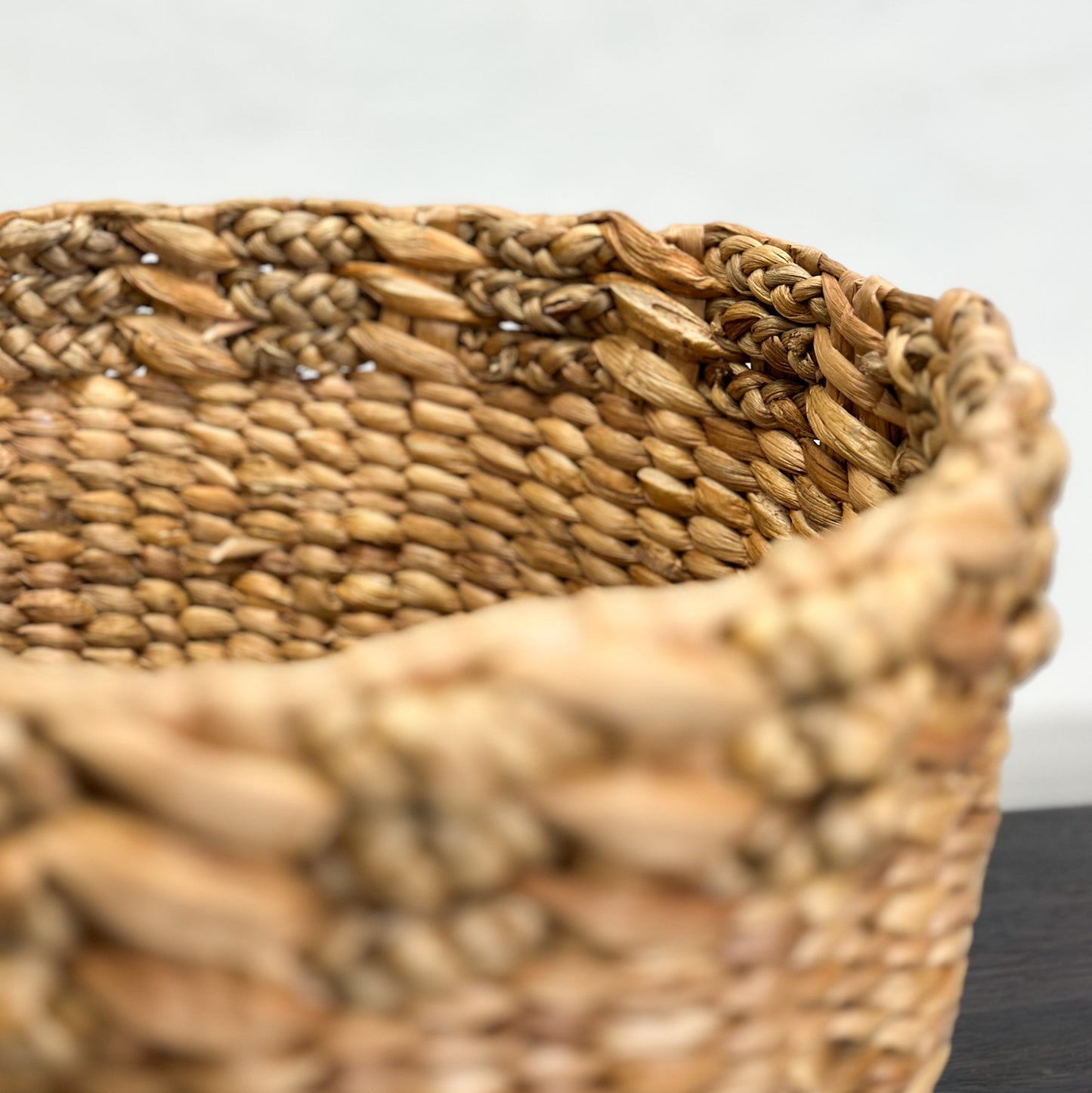 Woven Water Hyacinth Basket Bowl