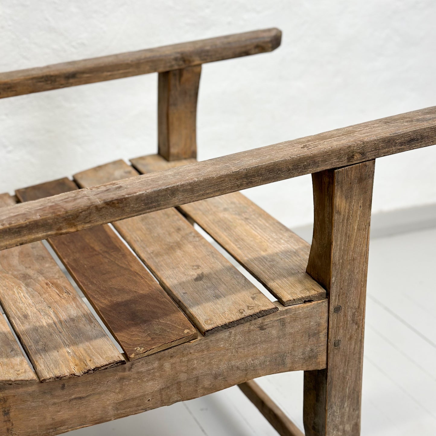 Vintage Slatted Timber Reclining Chair