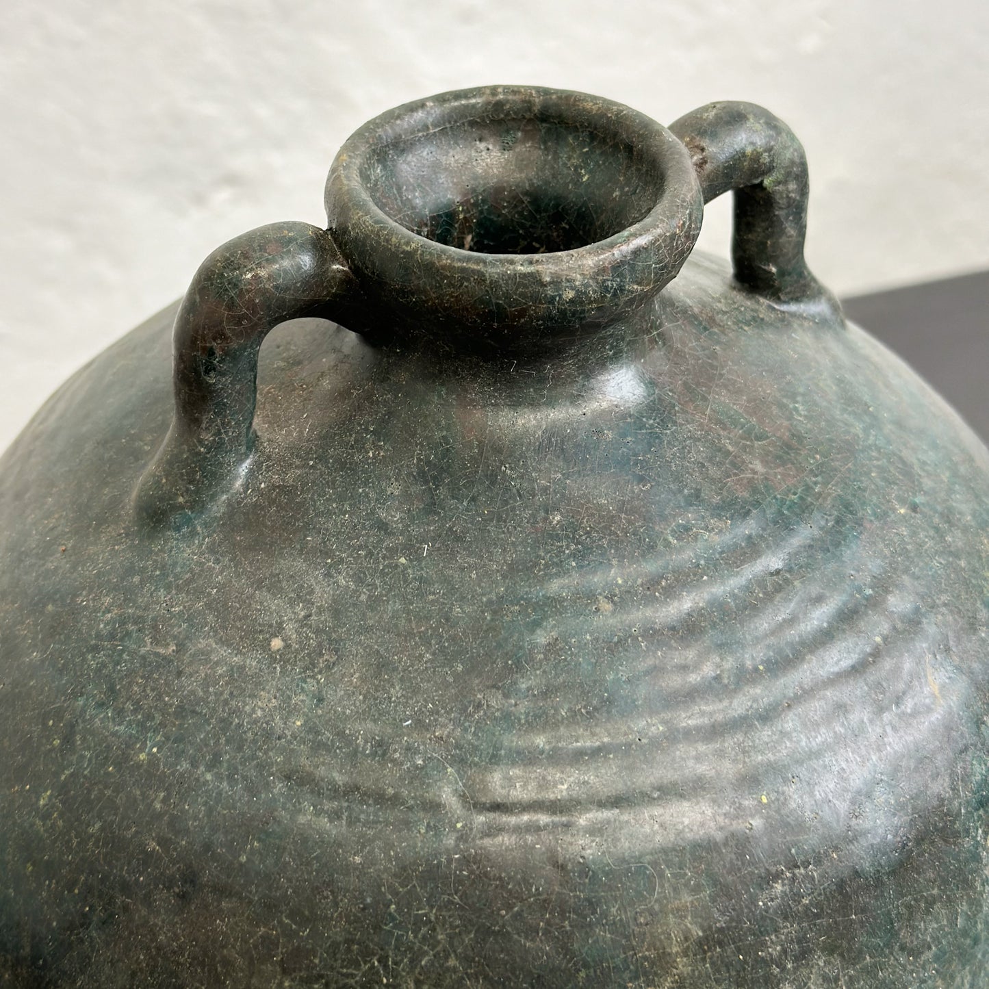 Squat Round Vase with Handles