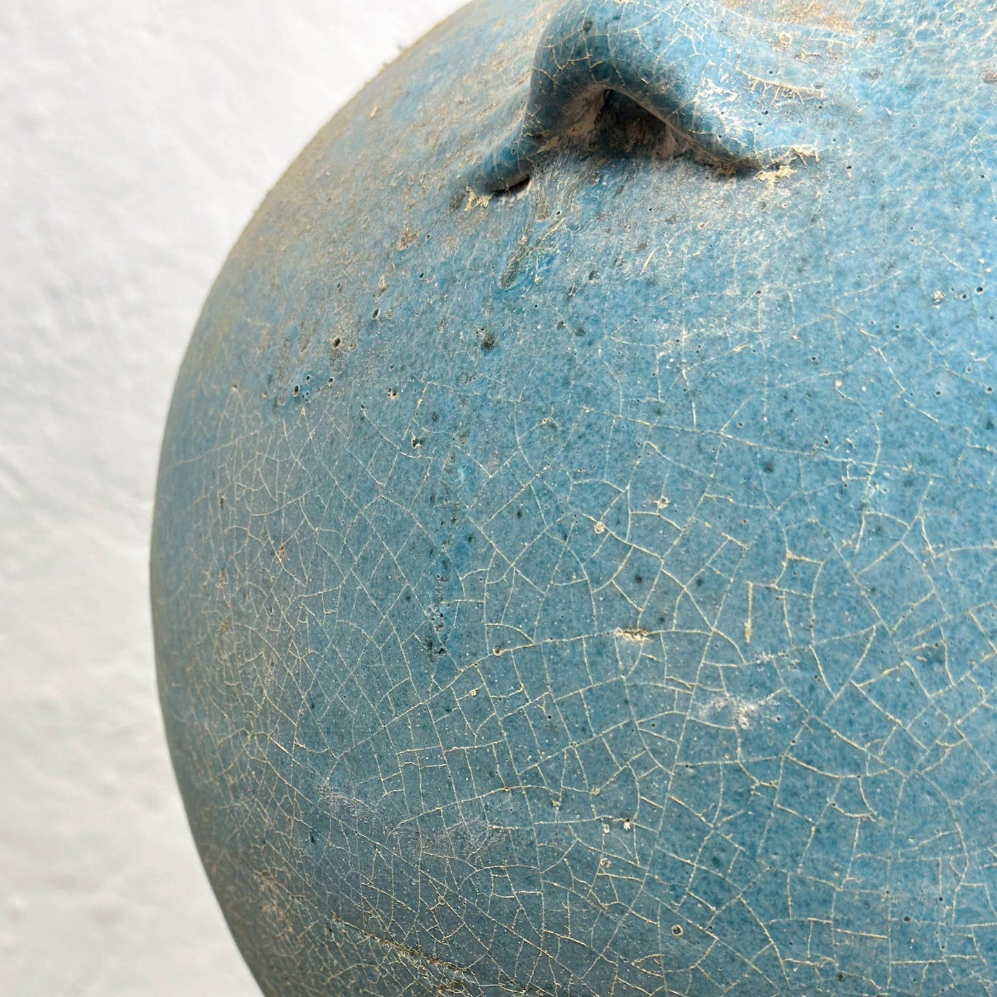 Large Round Ceramic Vase with Handles