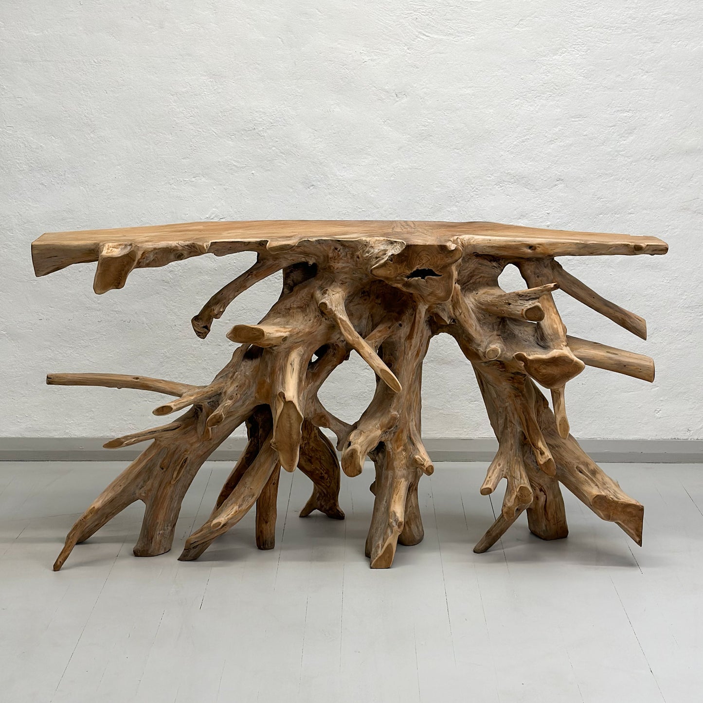 Natural Teak Root Console Table