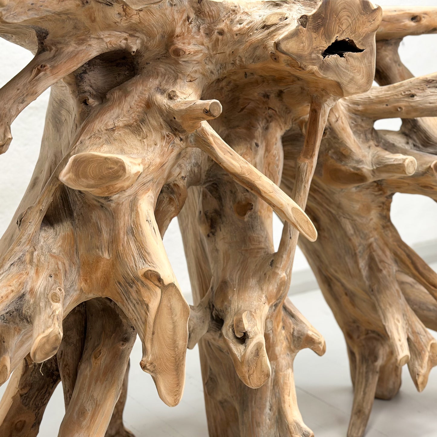 Natural Teak Root Console Table