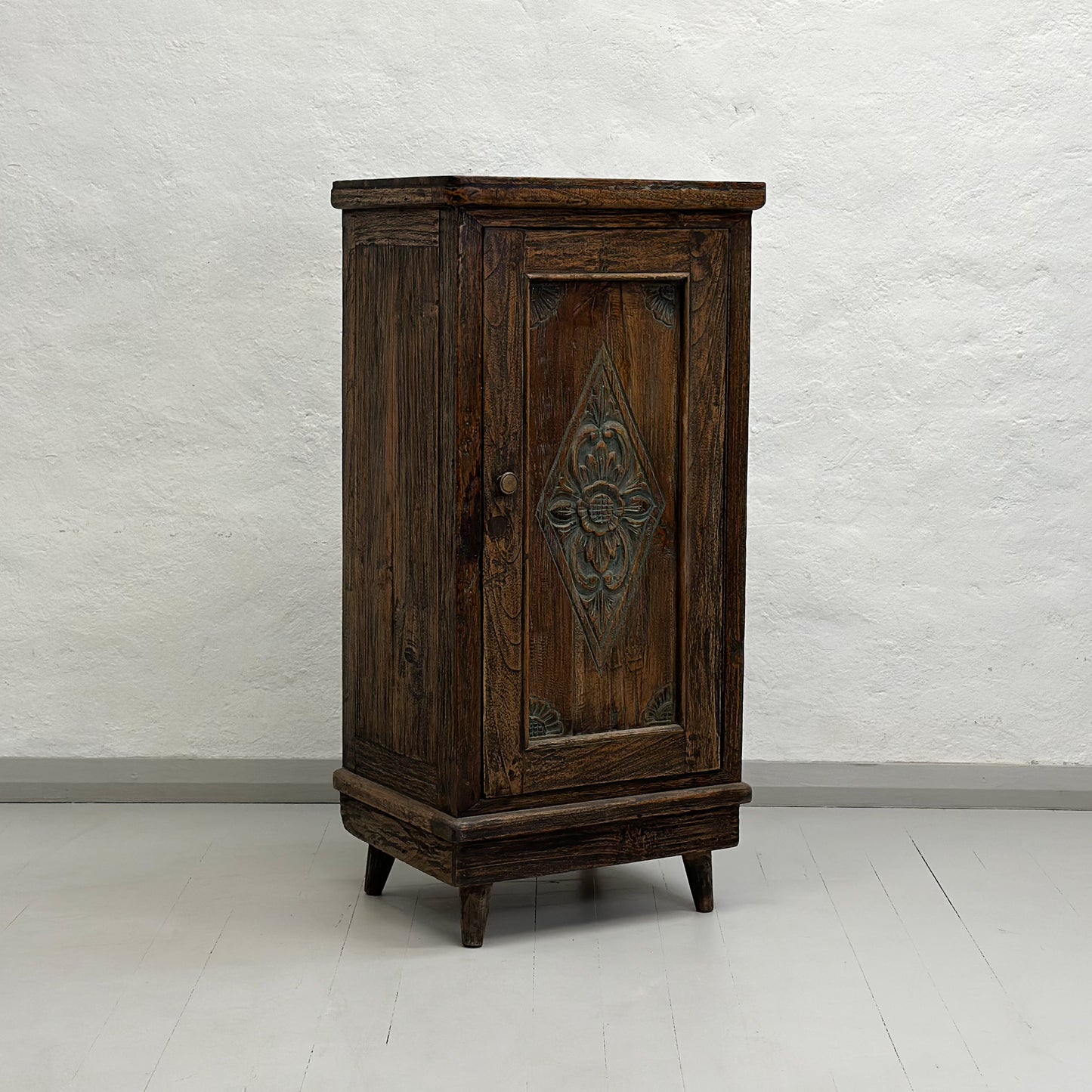 Narrow Carved Javanese Cabinet