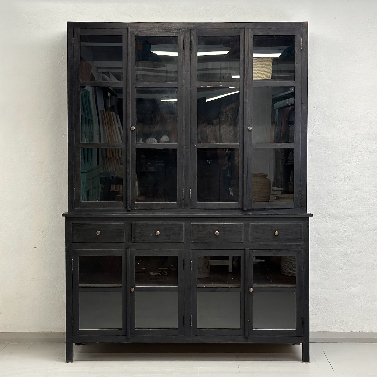 Large Double Glass Display Cabinet