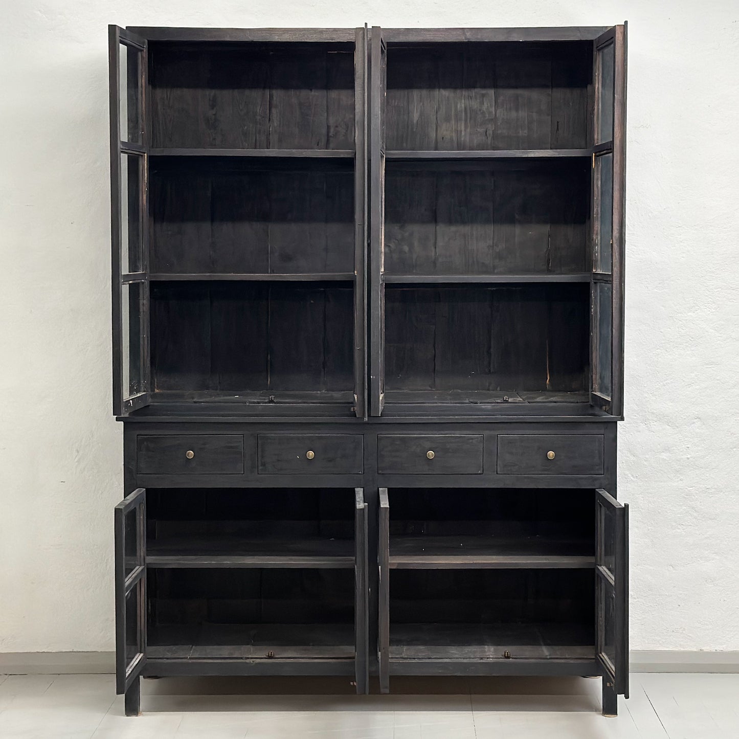 Large Double Glass Display Cabinet