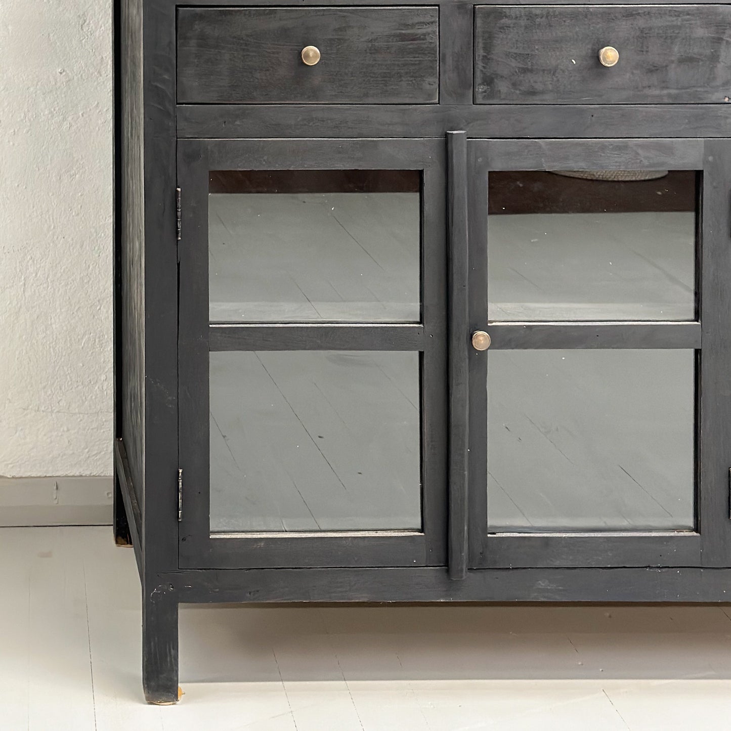 Large Double Glass Display Cabinet
