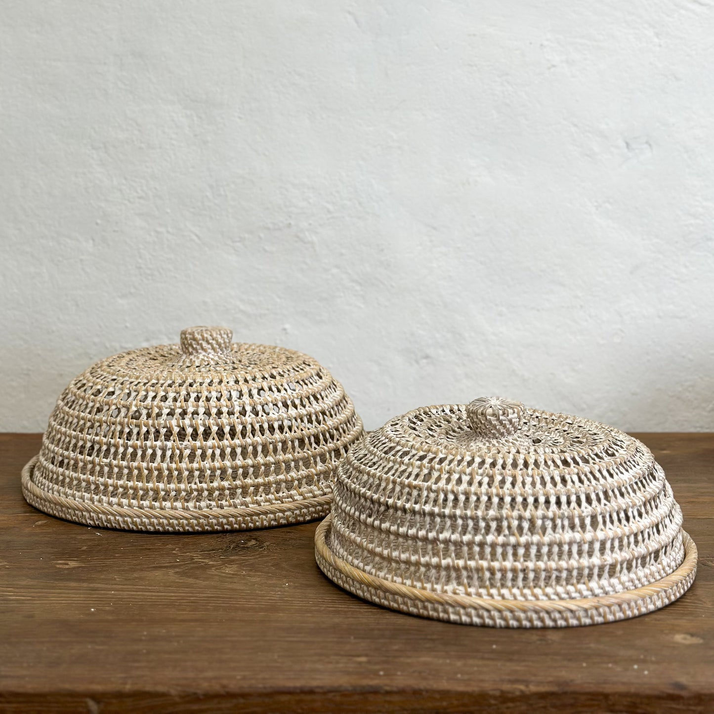Rattan Food Cover with Tray