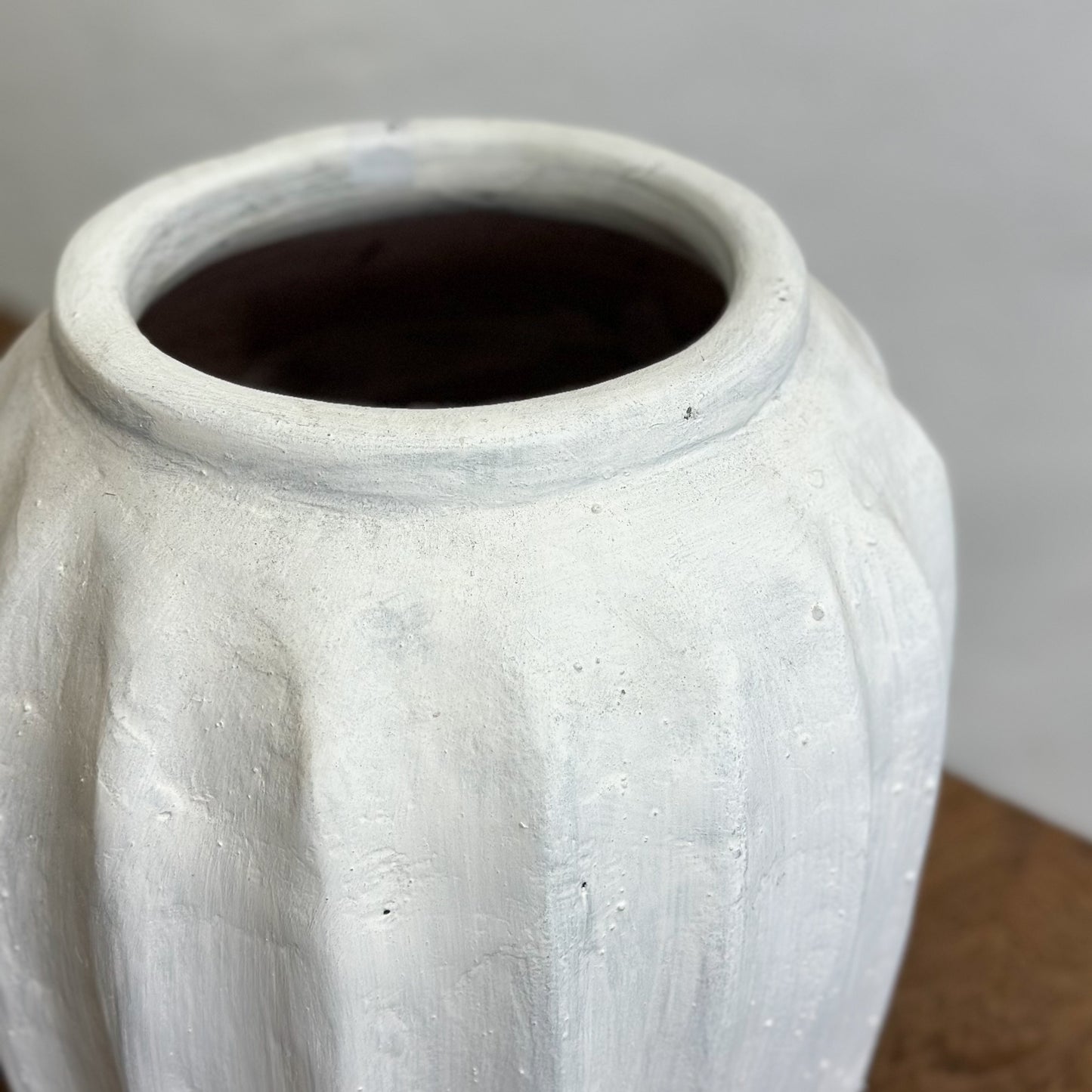 Fluted Terracotta Pot