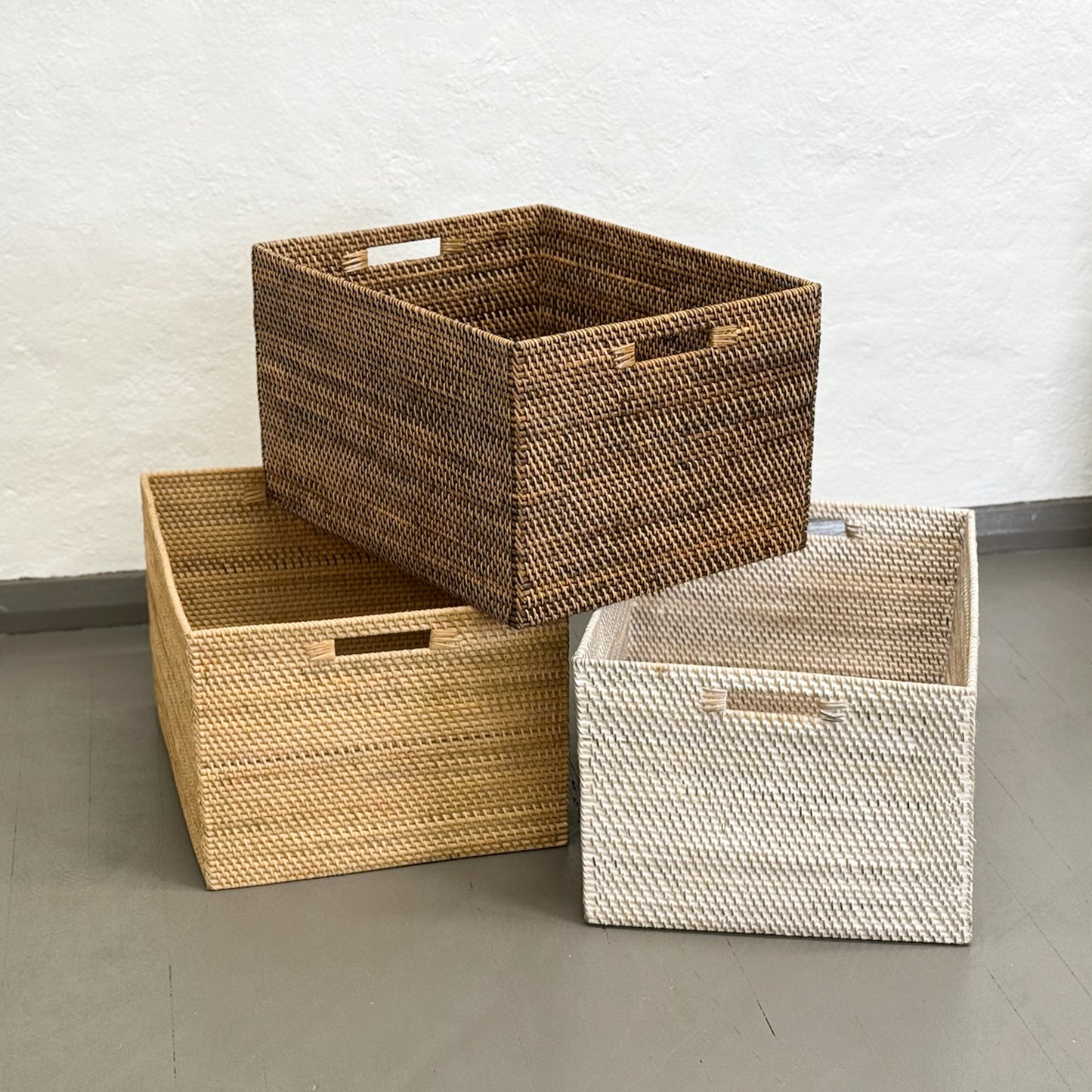 Rectangular Rattan Box Basket