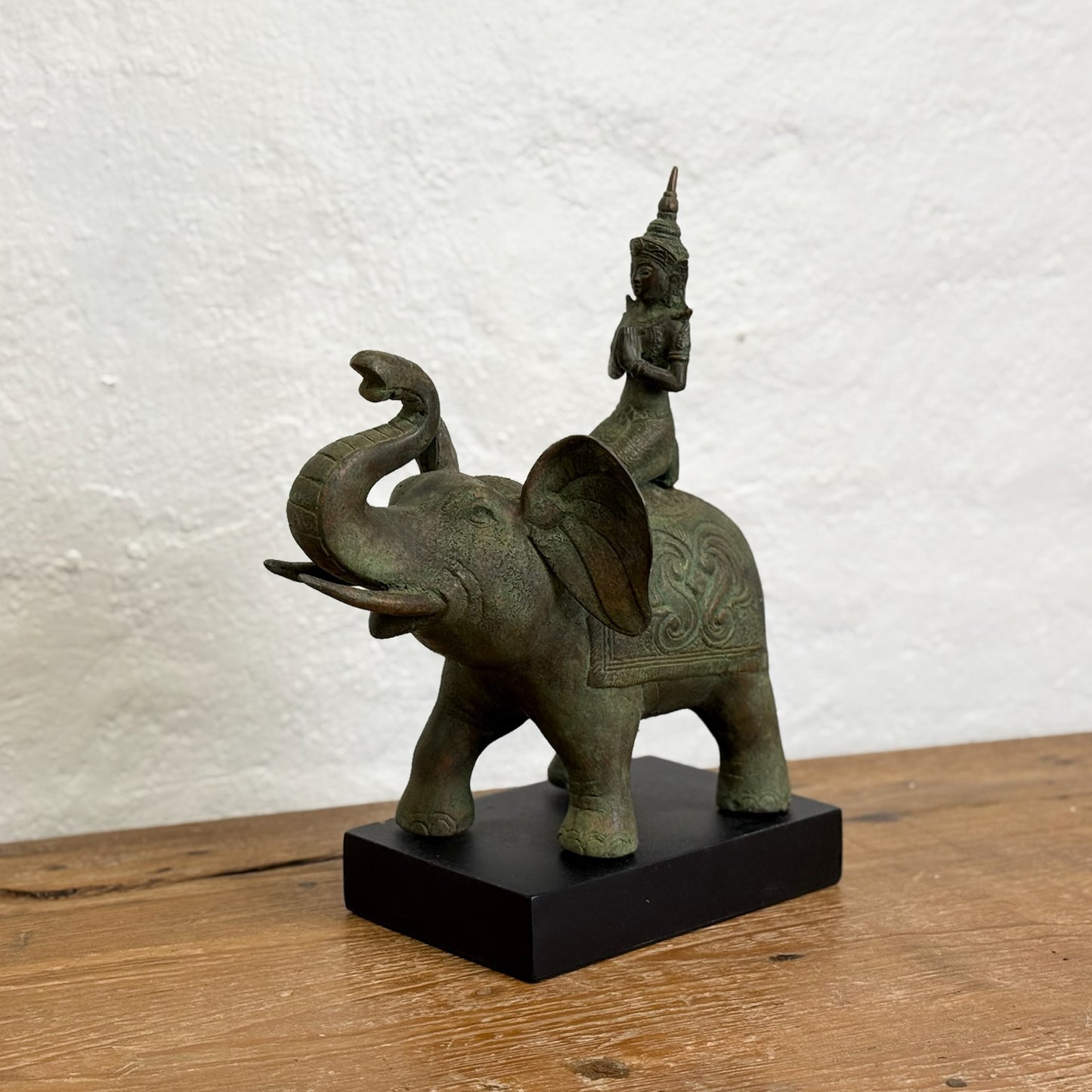 Bronze Elephant with Rider