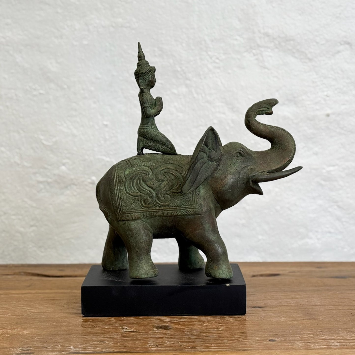 Bronze Elephant with Rider