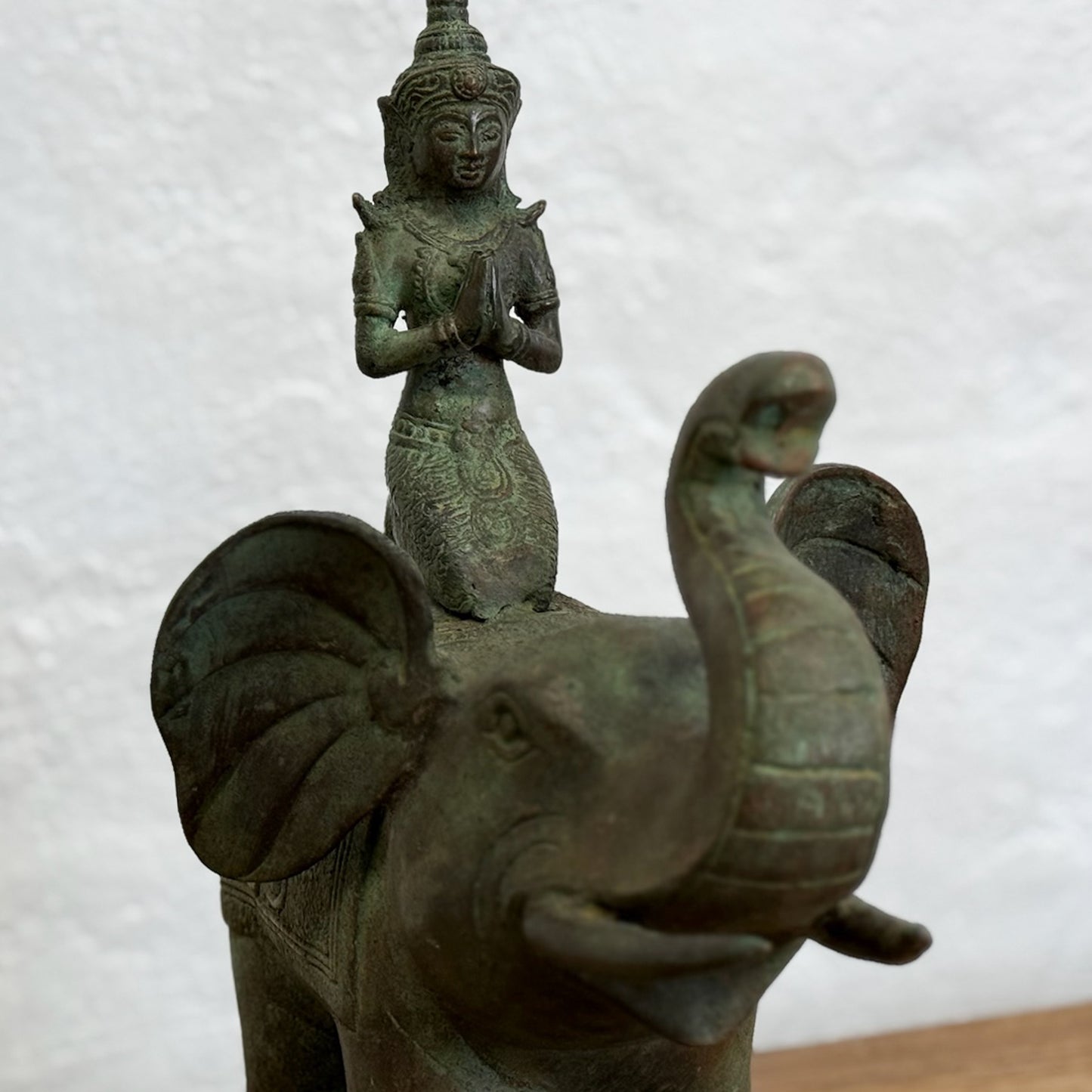 Bronze Elephant with Rider