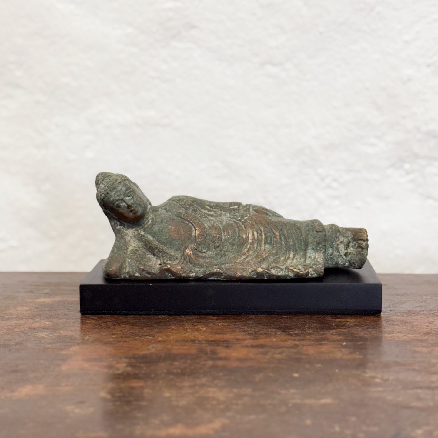 Reclining Bronze Buddha on Base