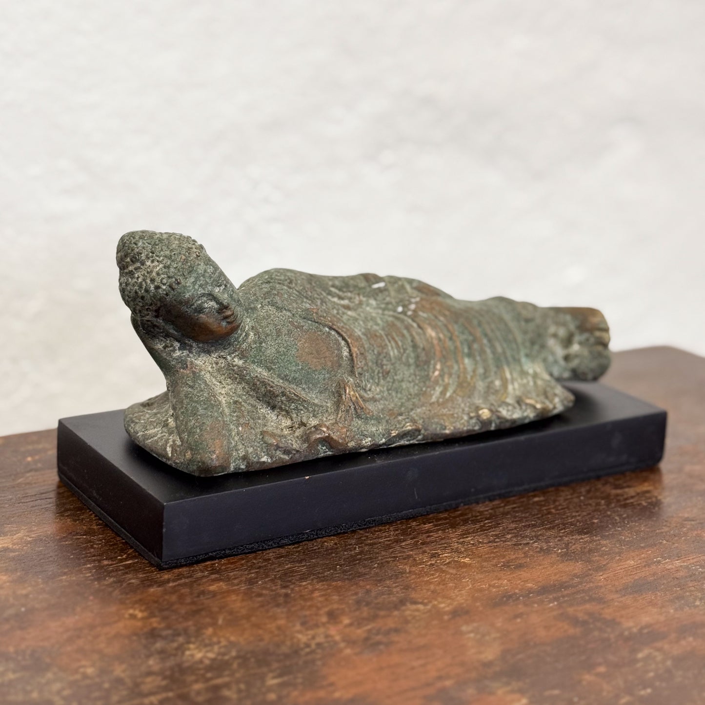 Reclining Bronze Buddha on Base