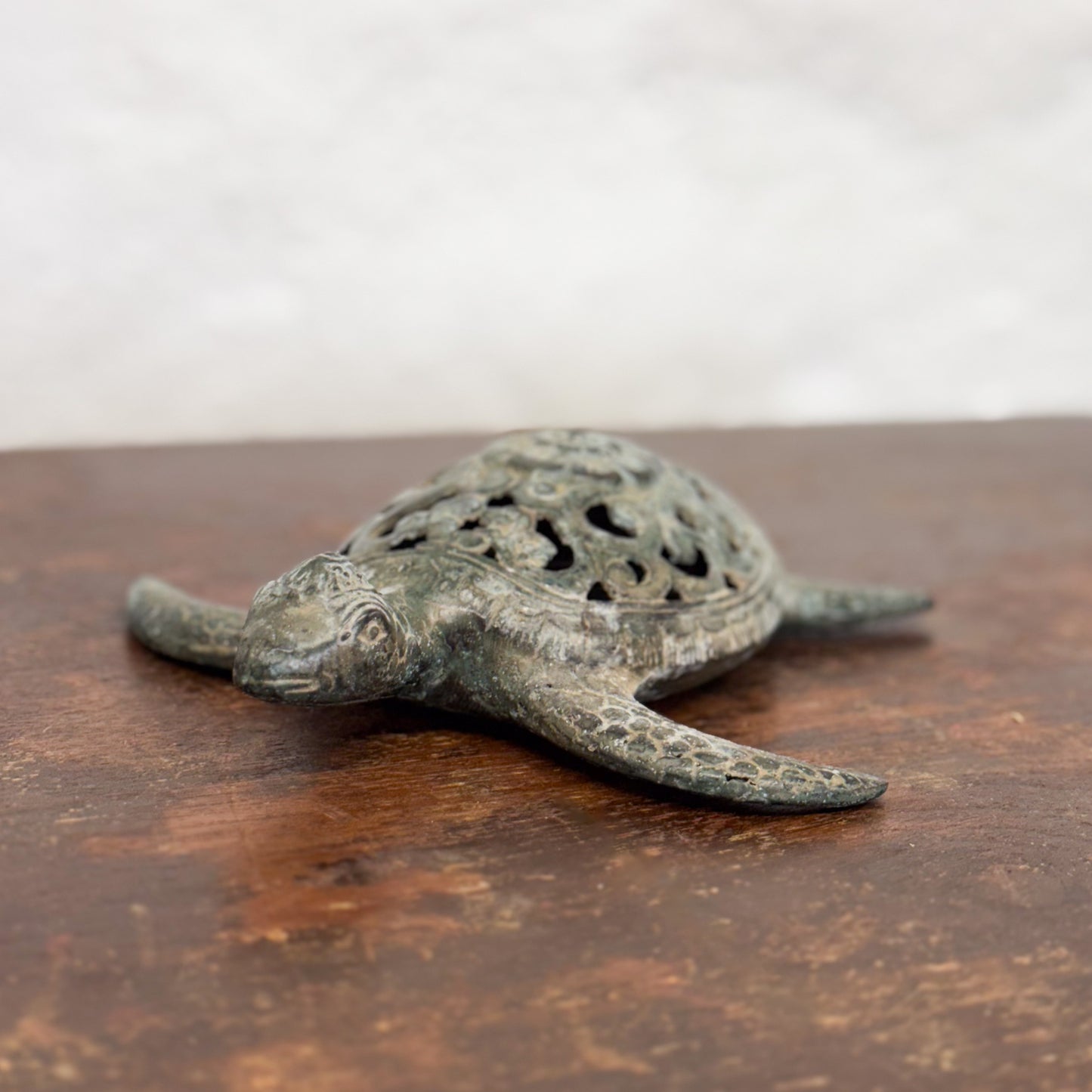 Bronze Pierced Filigree Turtle