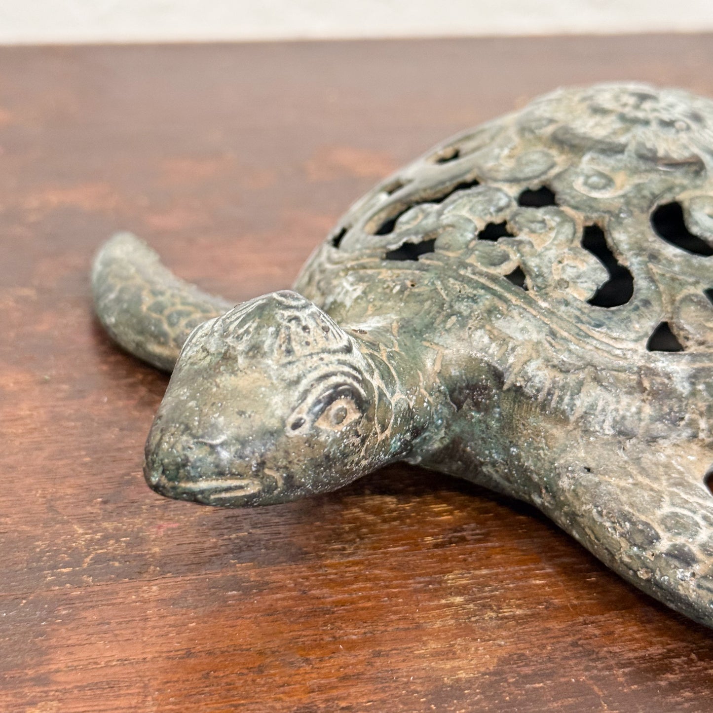 Bronze Pierced Filigree Turtle