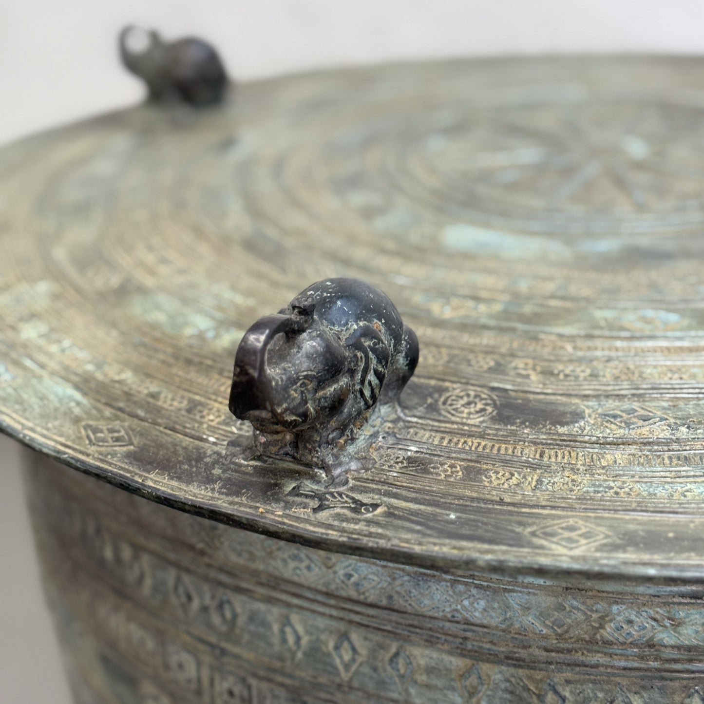 Bronze Moko Rain Drum