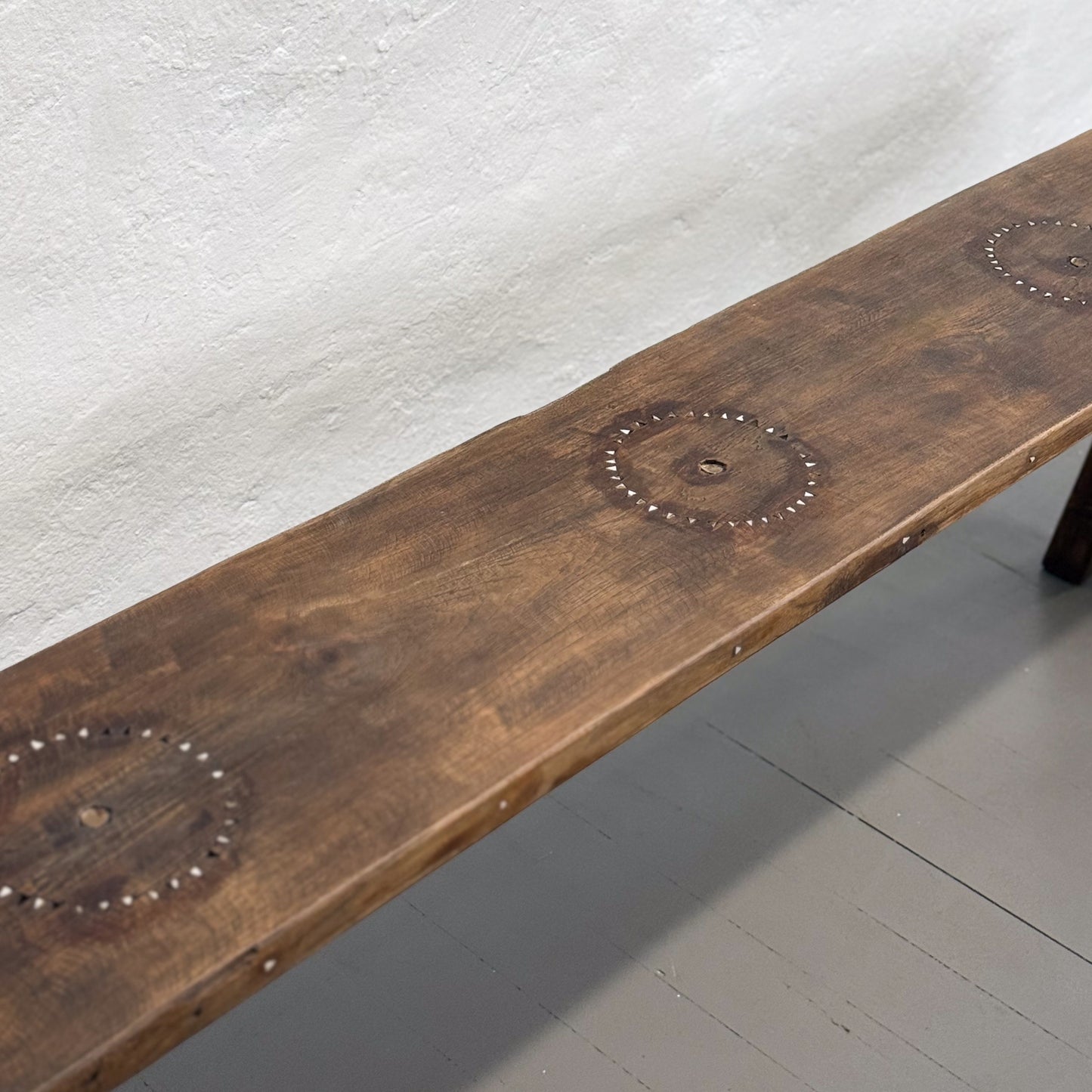 Bench with Shell Inlay
