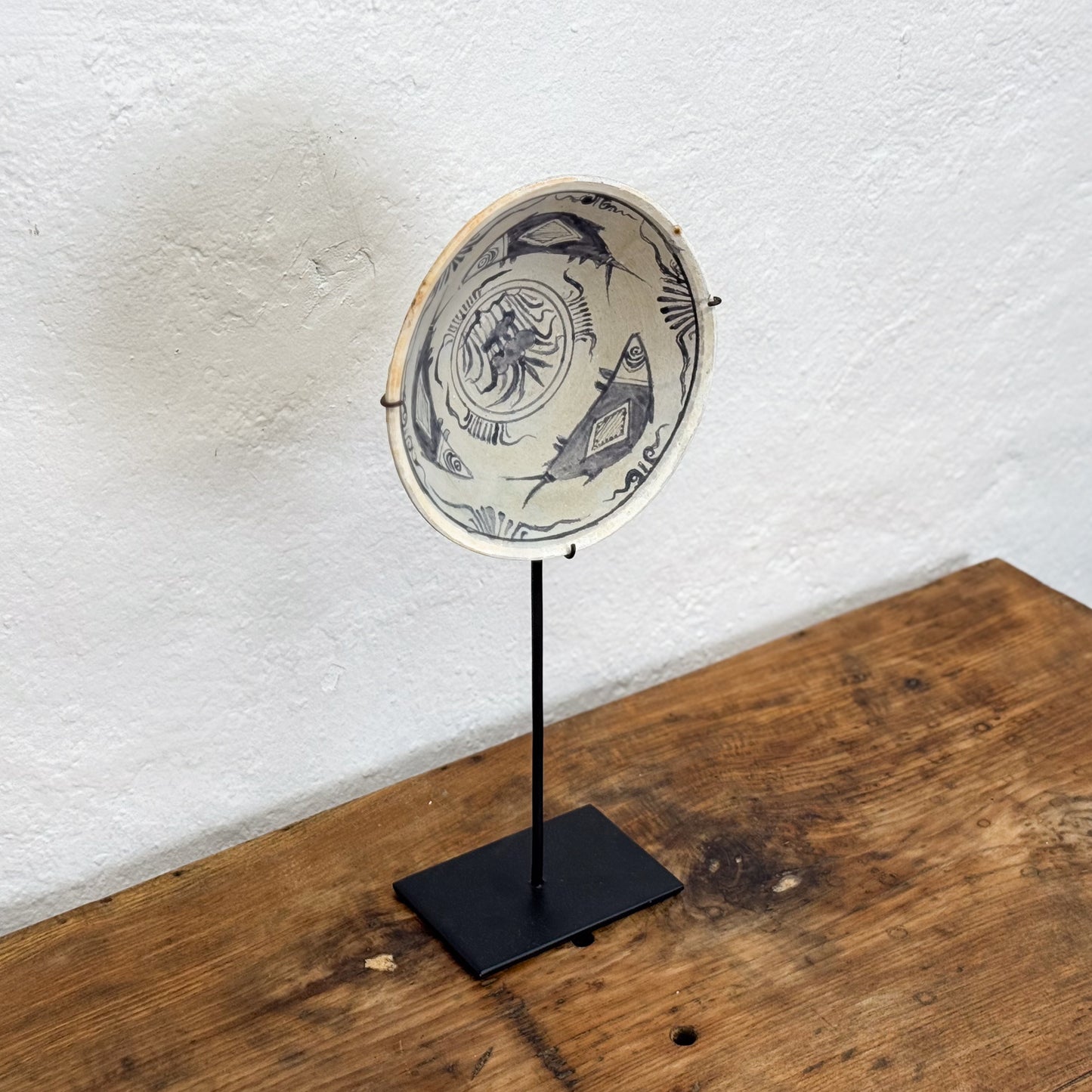 Hand-Painted Plate on Stand I