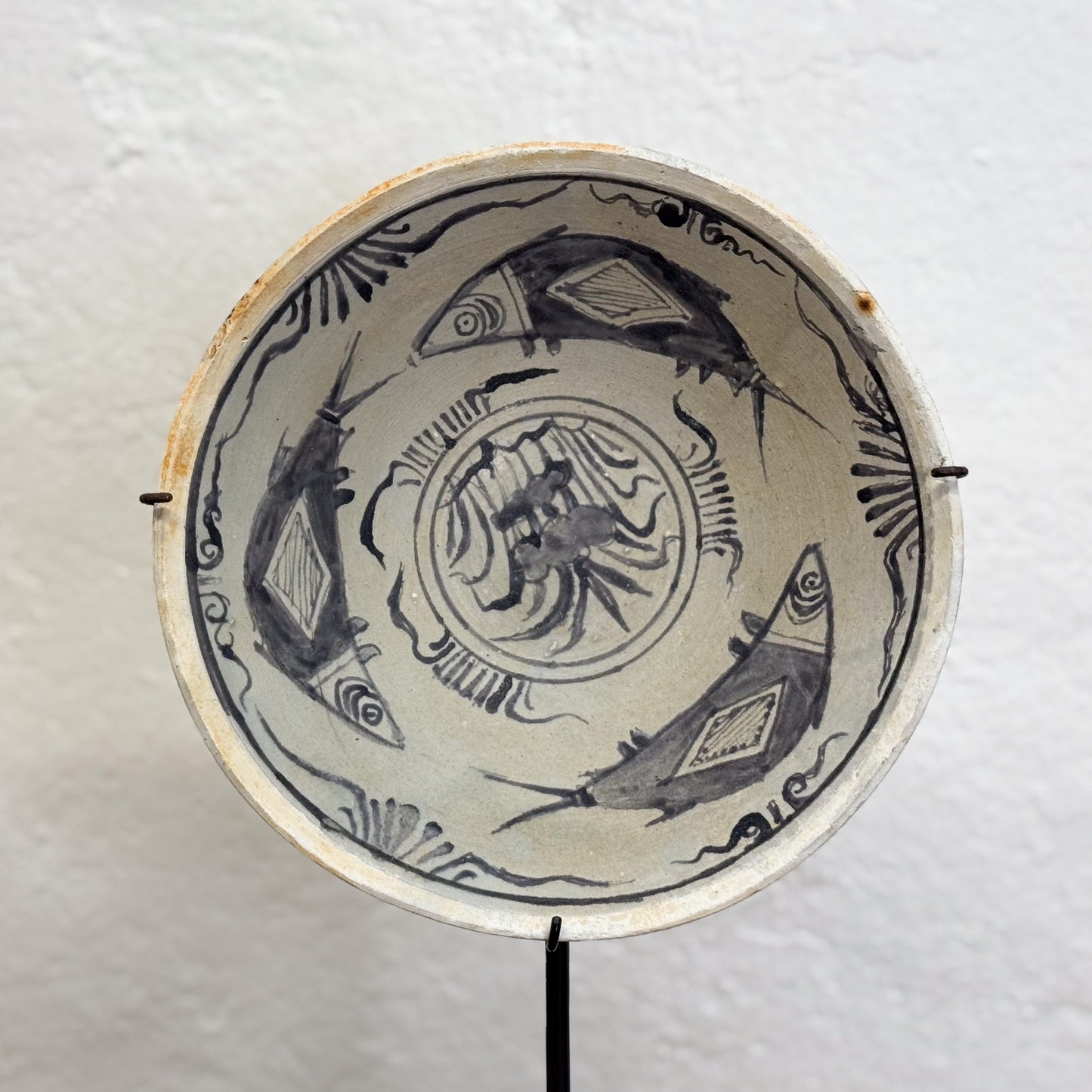 Hand-Painted Plate on Stand I