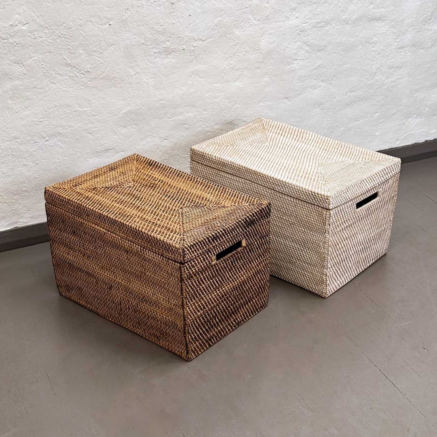 Rectangular Rattan Box with Lid