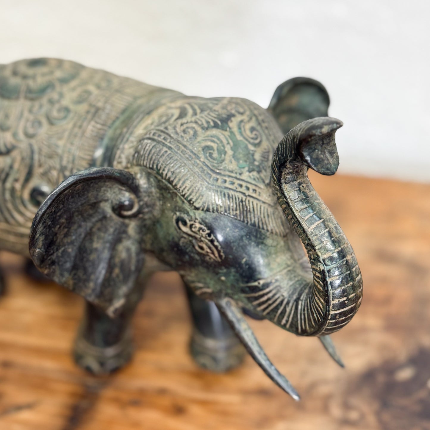 Patterned Bronze Elephant