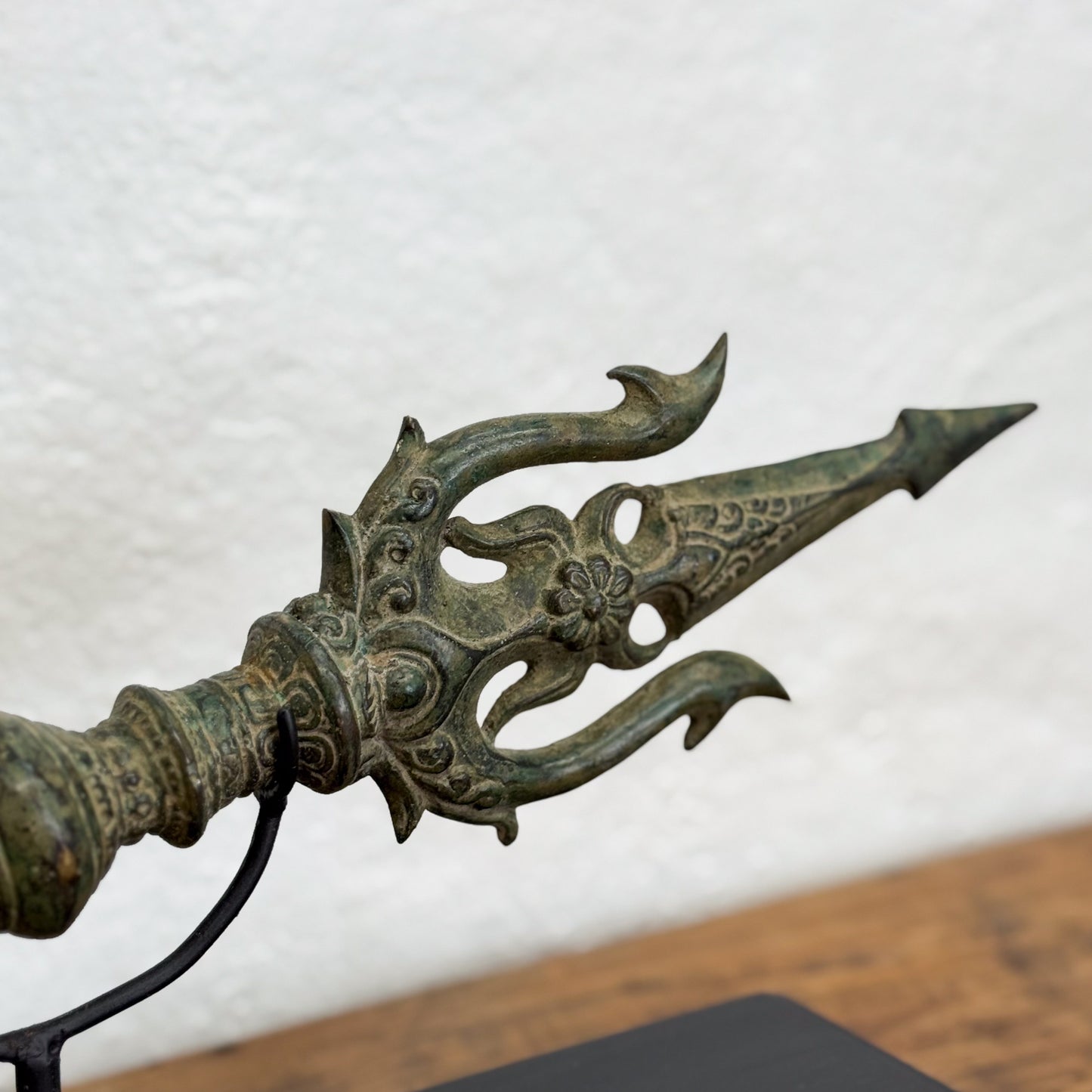 Ornate Bronze Double Trisula