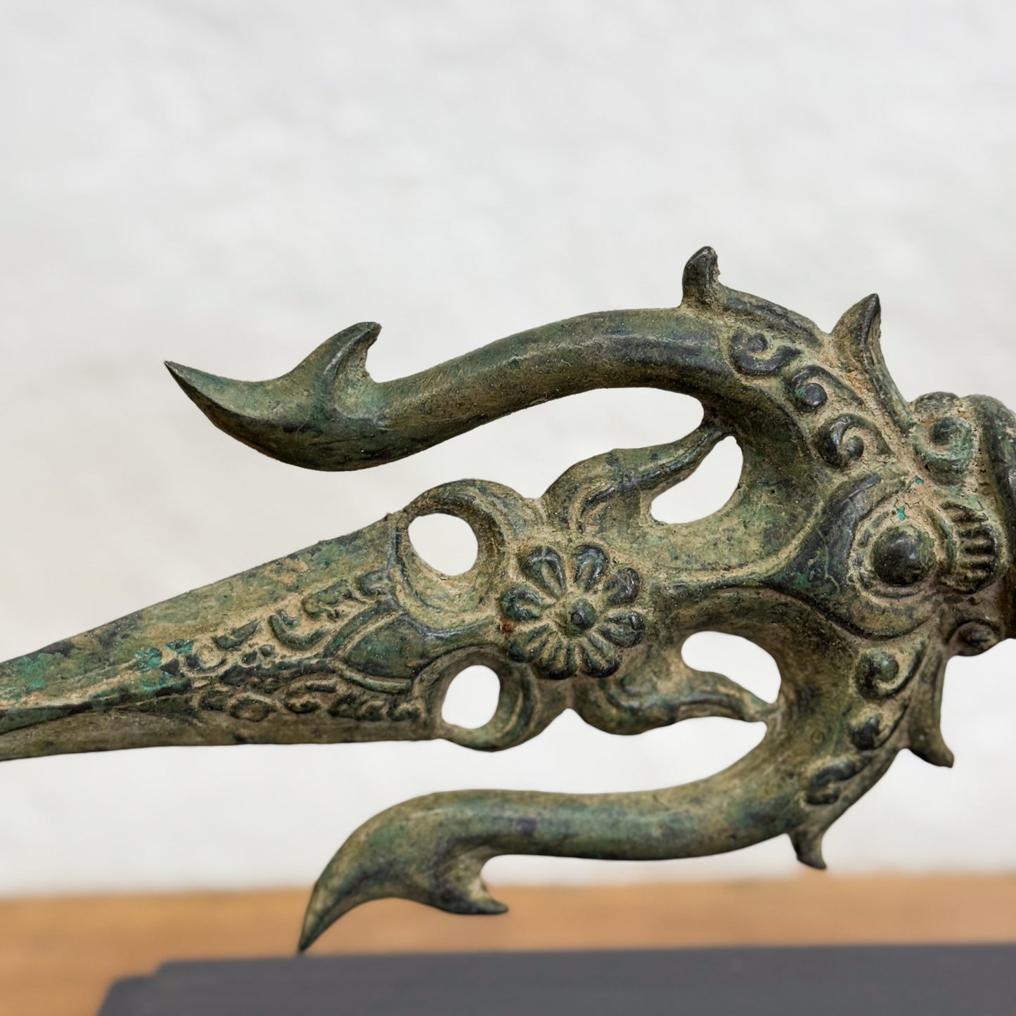 Ornate Bronze Double Trisula